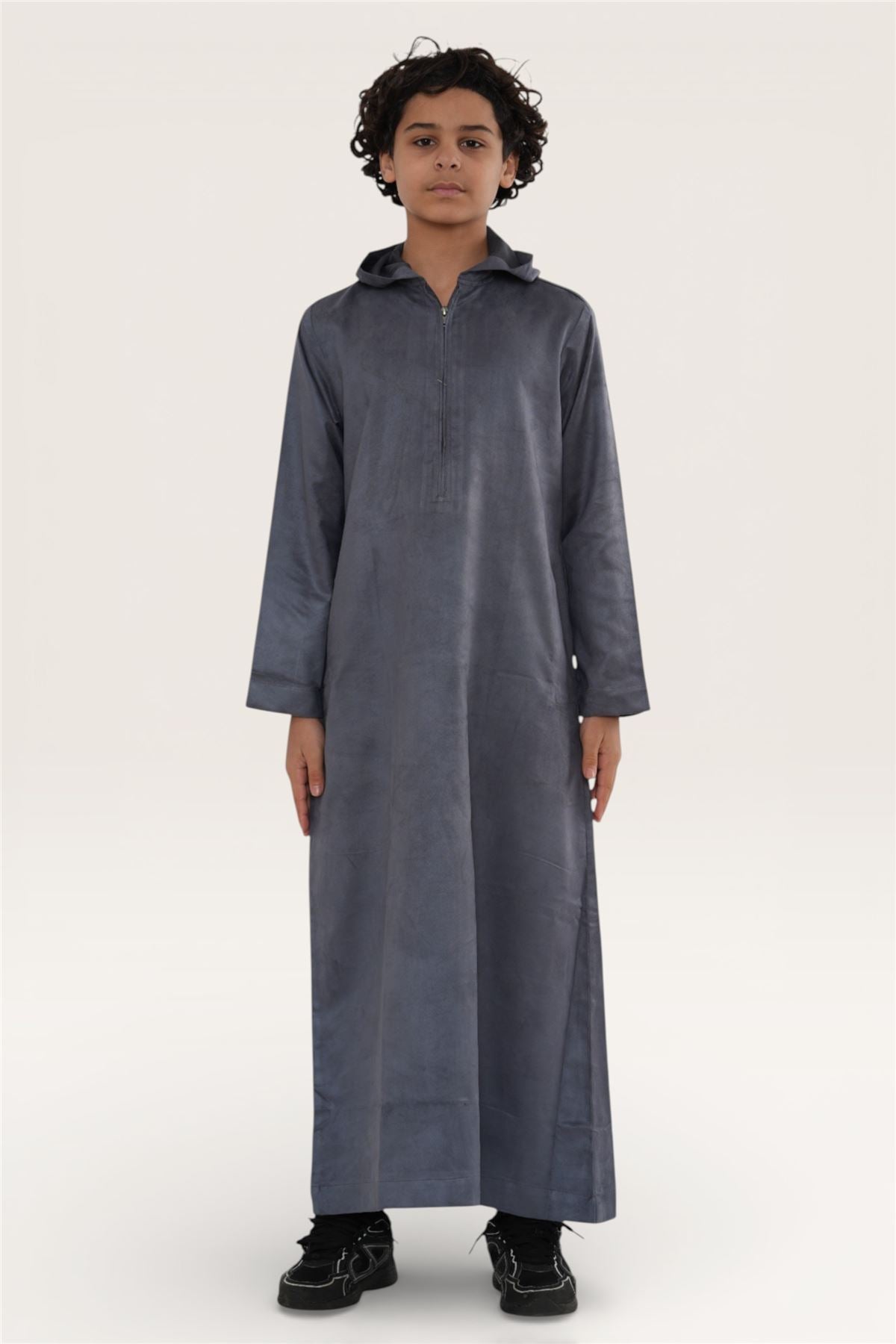 Kids Boys Hooded Eid Moroccan Jubba Robe Ramadan Eid Thobe - K-HM12