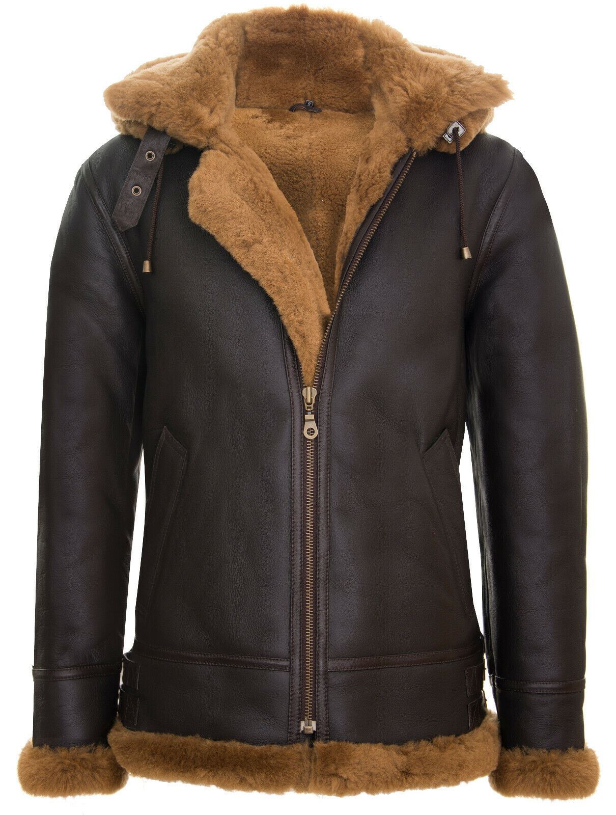 Mens B3 Hooded Sheepskin Flying Jacket-Harwich
