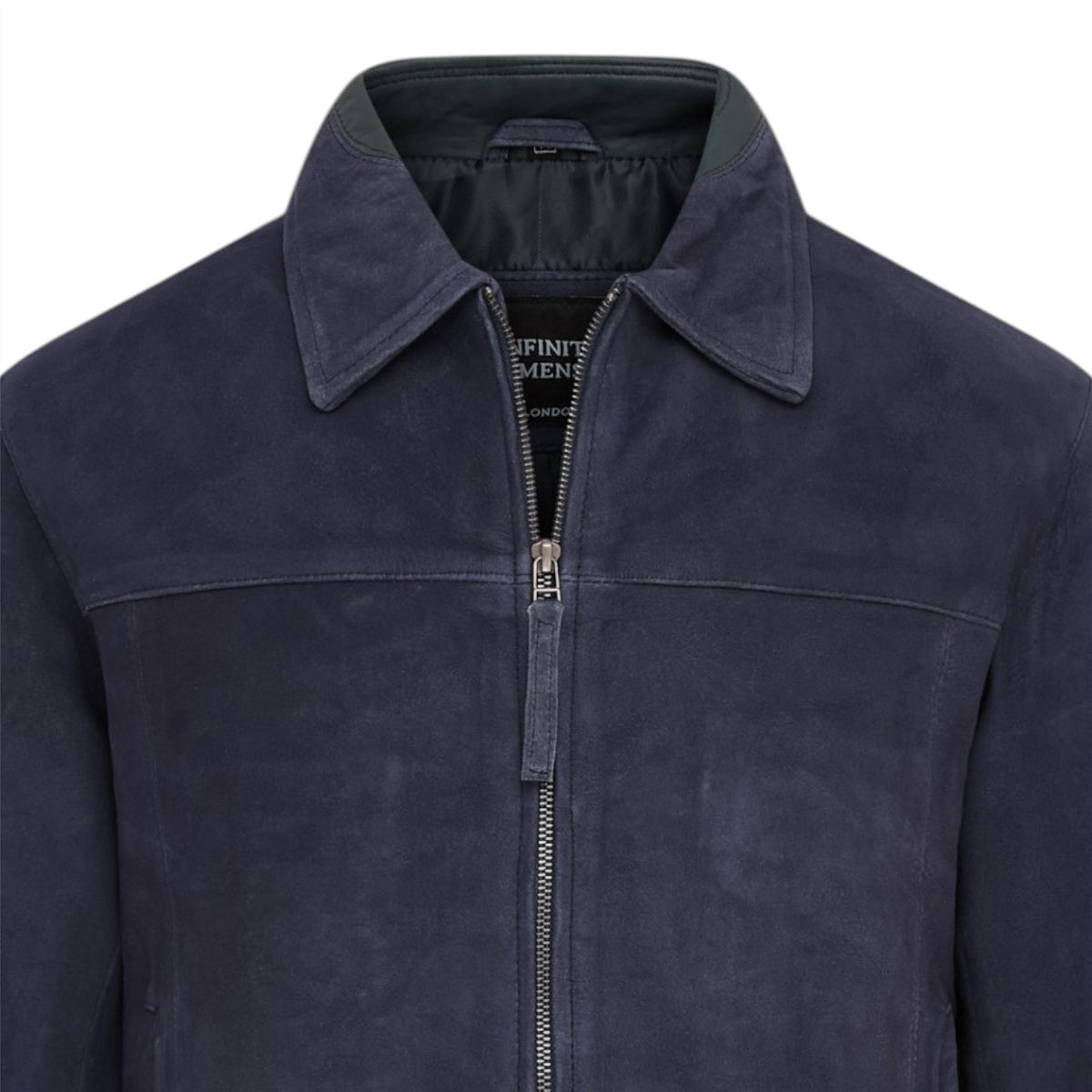 Mens Retro Classic Suede Leather Harrington Biker Jacket - Bryne