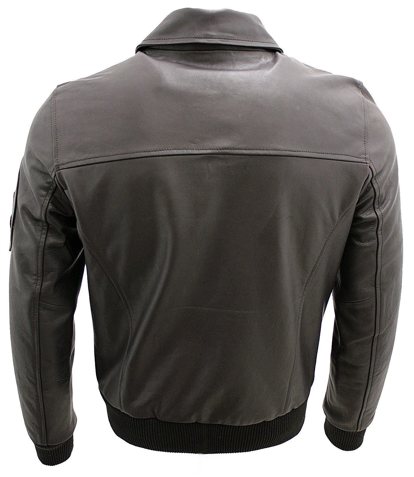 Mens Cowhide A2 Leather Bomber Jacket-Chingford