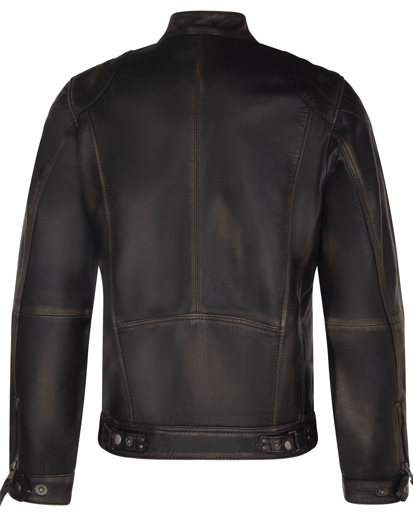Mens Versatile Moto Leather Biker Jacket-Stapleford