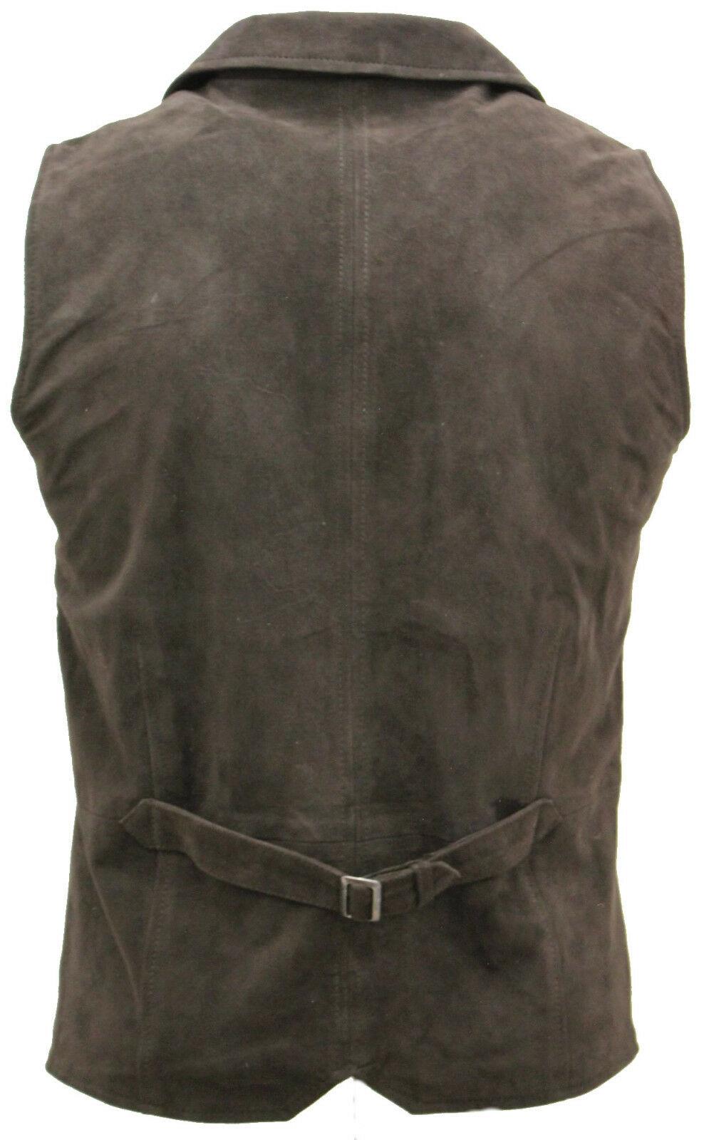 Mens Smooth Suede Leather Waistcoat-Gillingham