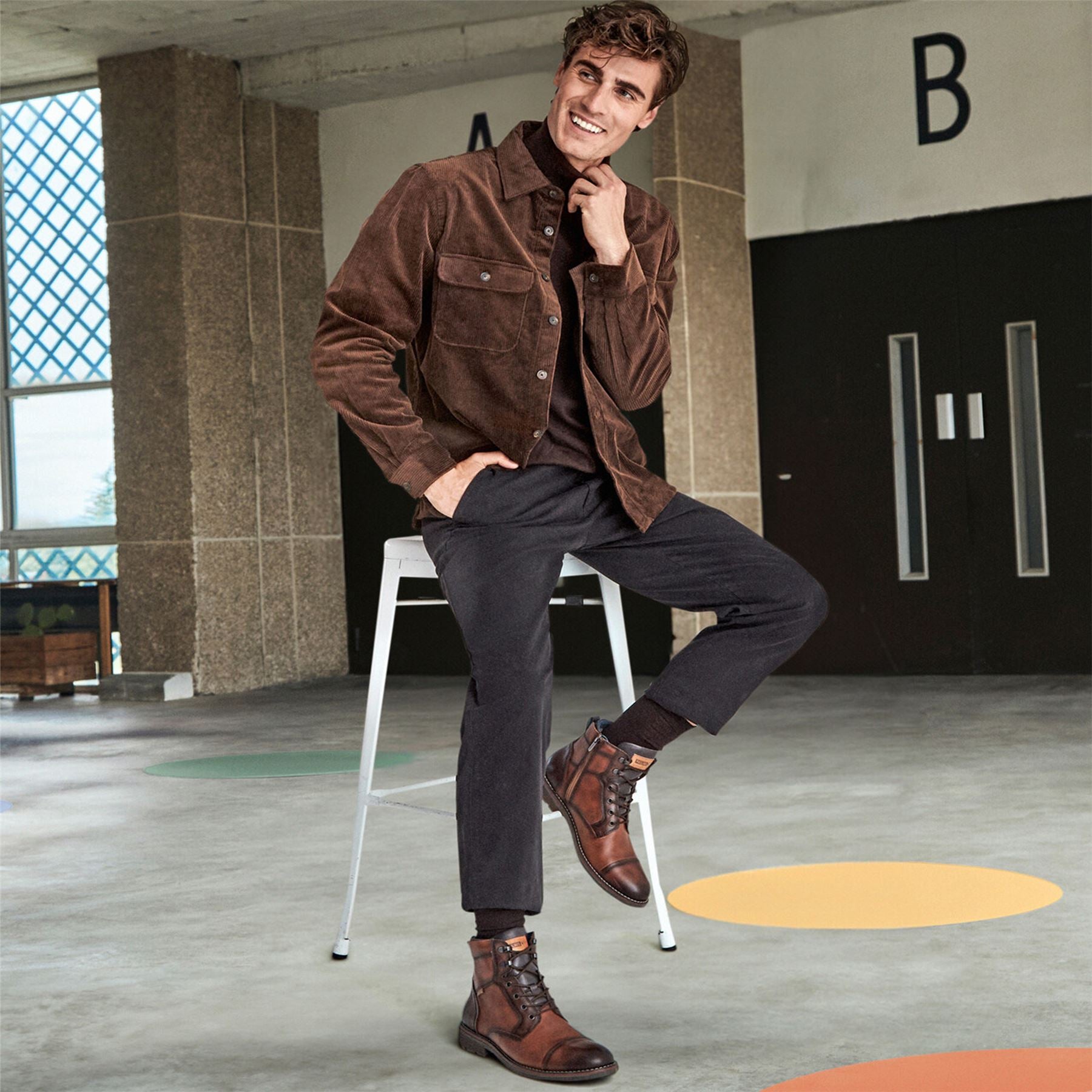 Pikolinos Men’s Cuero Brown Leather Zip & Lace Up Ankle Boots - York