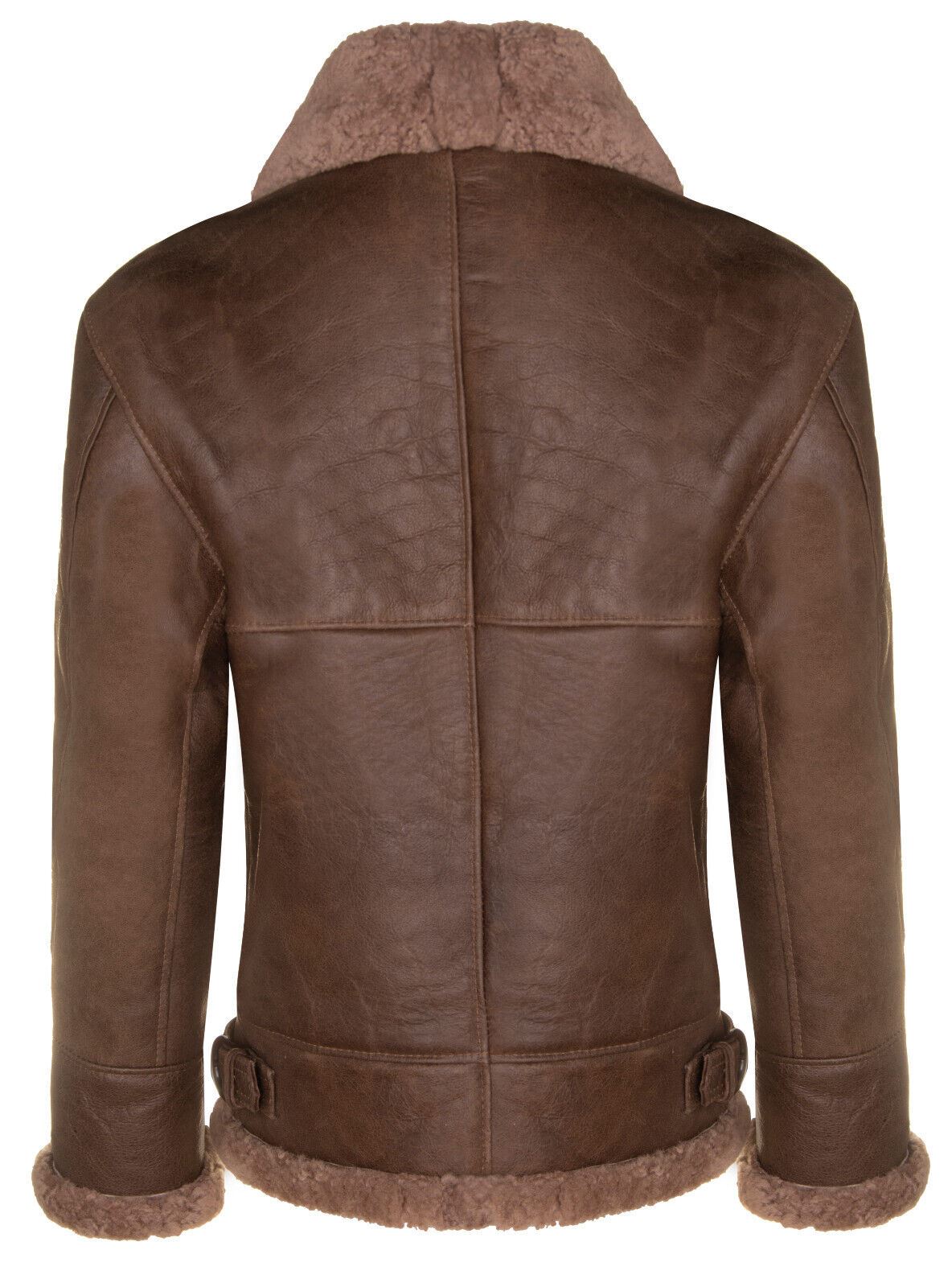 Mens Sheepskin Leather B3 Flying Aviator Aviator Jacket-Hessle