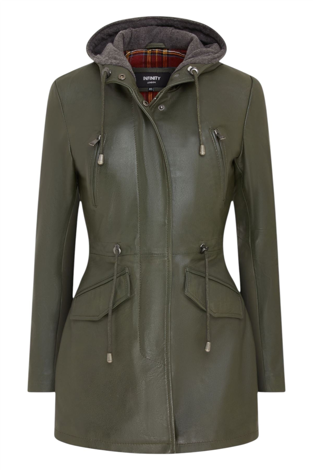 Womens Mid Length Hooded Parka Jacket-Oakengates