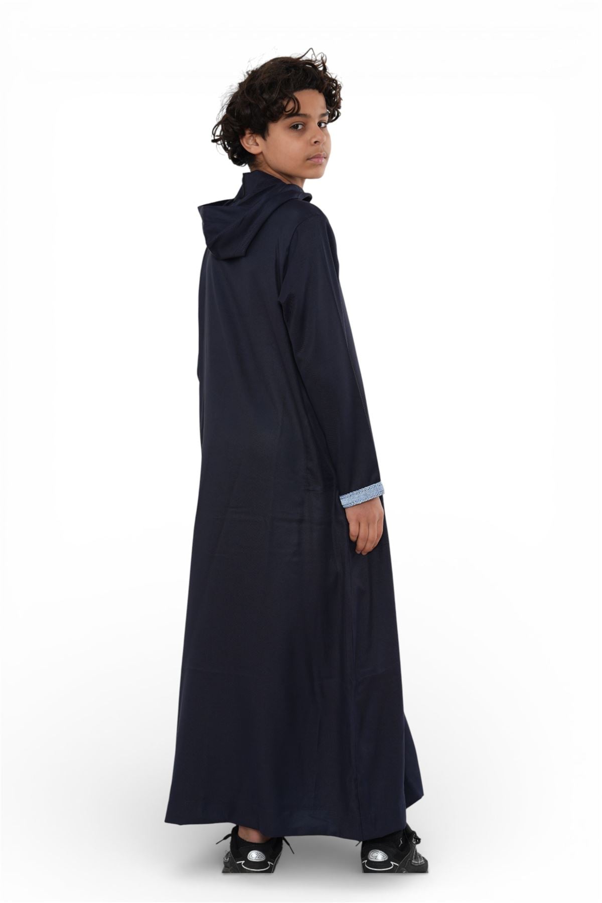 Kids Boys Eid Hooded Moroccan Thobe Robe Djellaba Ramadan Jubba- K-HM3