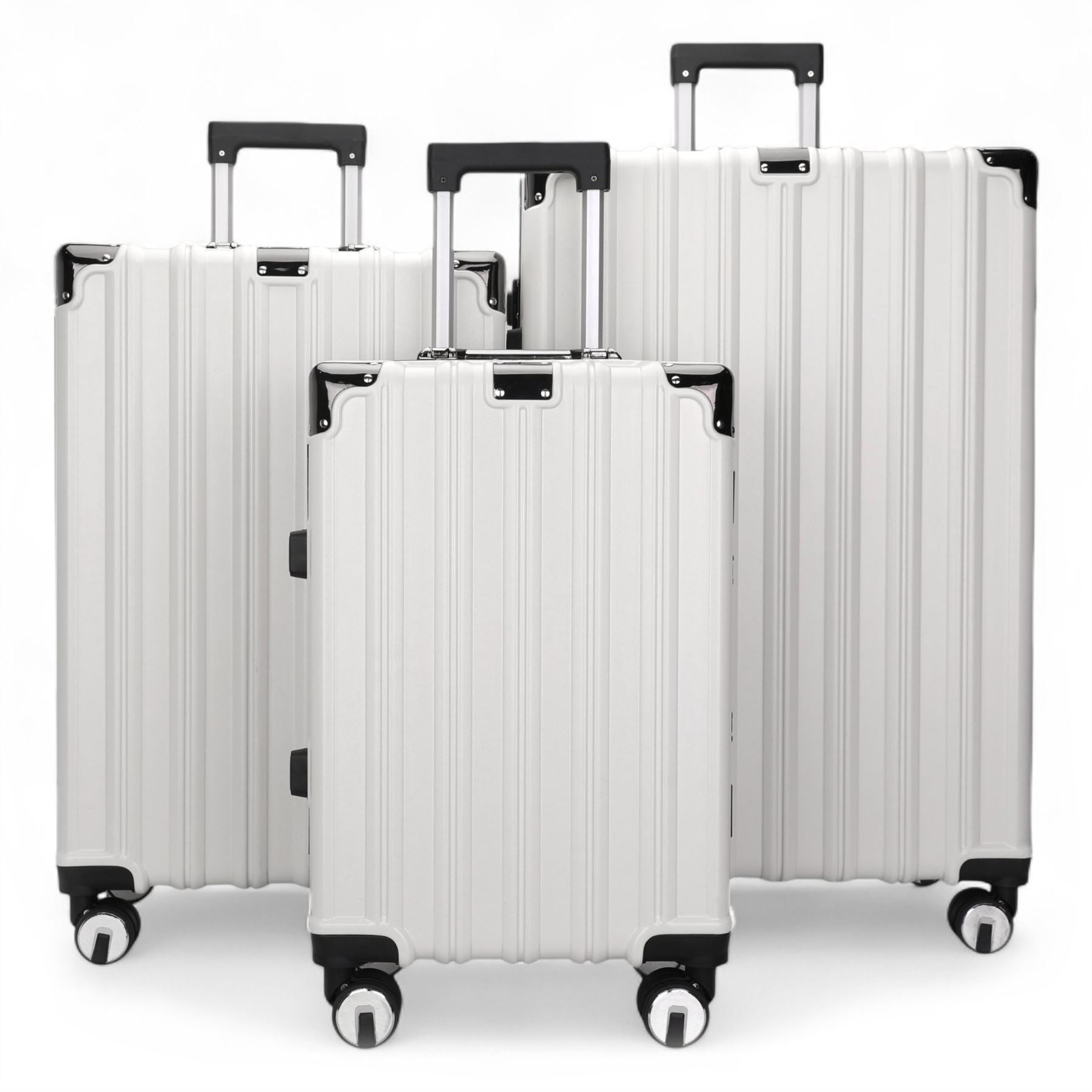 Airdrie Set of 3 Hard Shell Suitcase in White