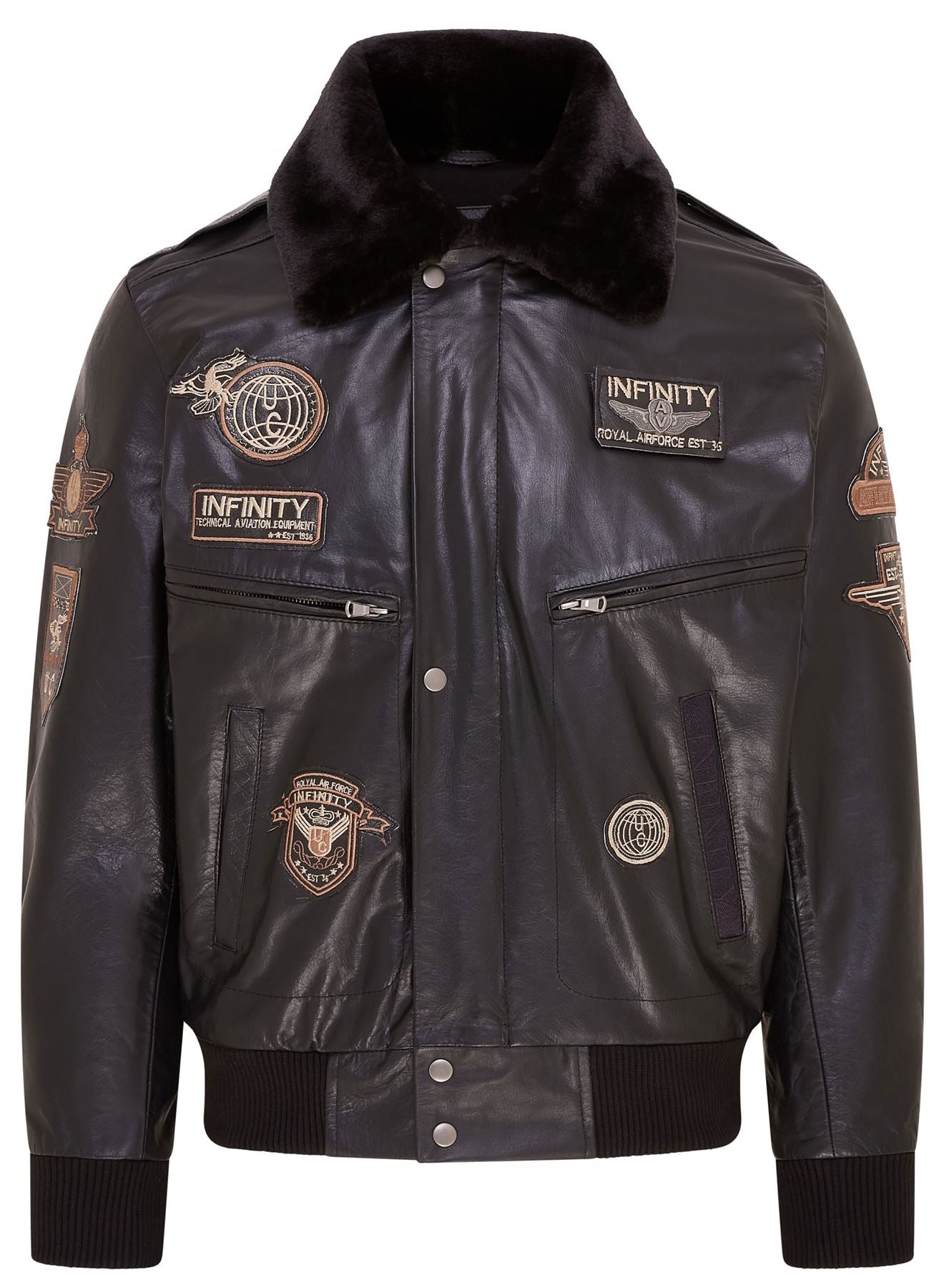 Mens Leather US Air Force Bomber Jacket- Lieksa – Upperclass Fashions