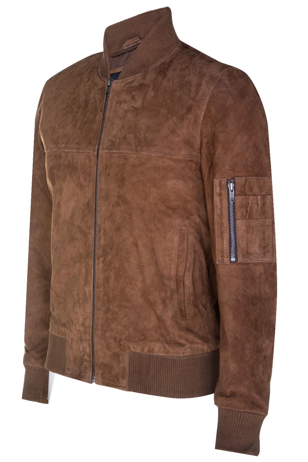 Mens Suede MA-1 Bomber Jacket-Cosham