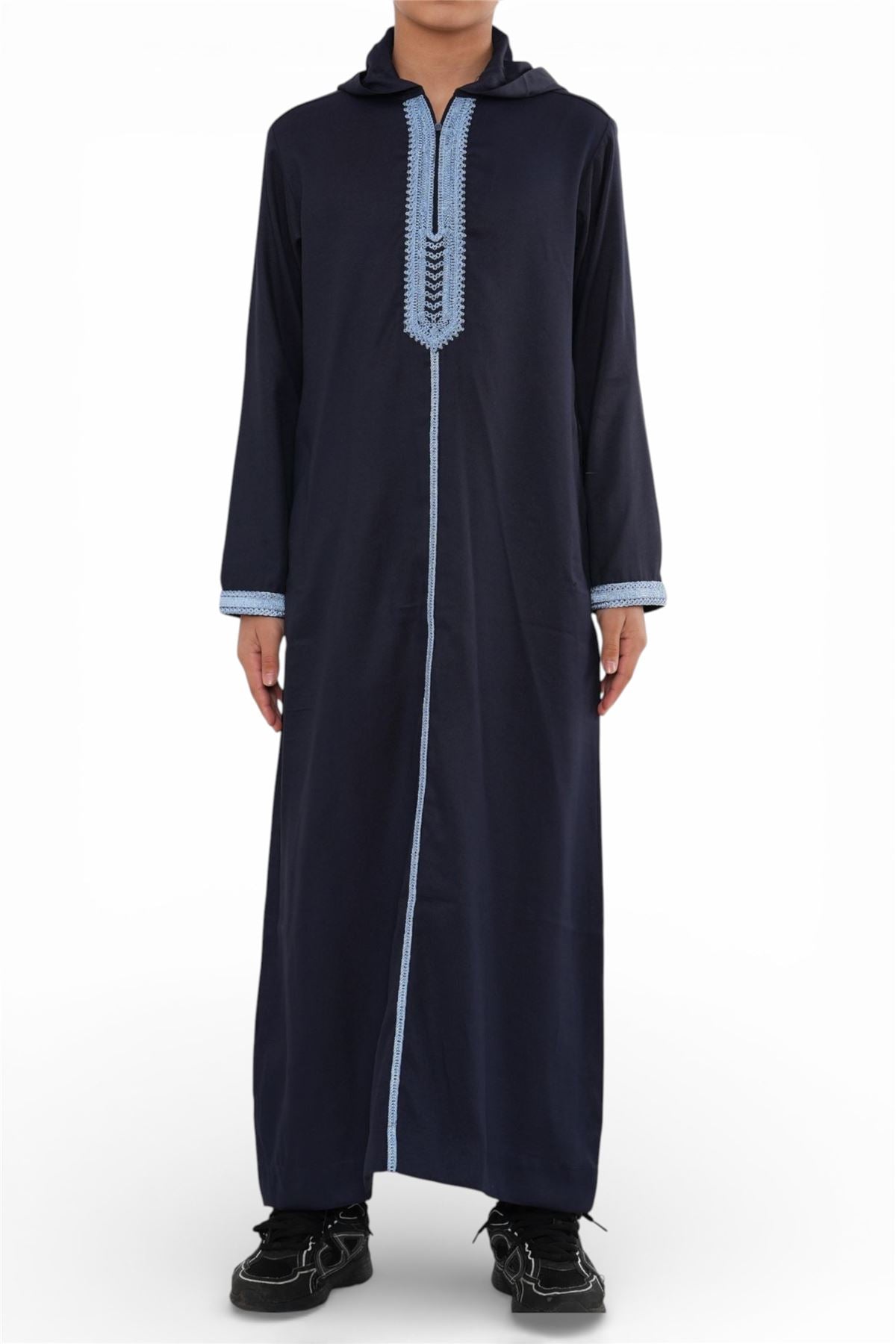Kids Boys Eid Hooded Moroccan Thobe Robe Djellaba Ramadan Jubba- K-HM3
