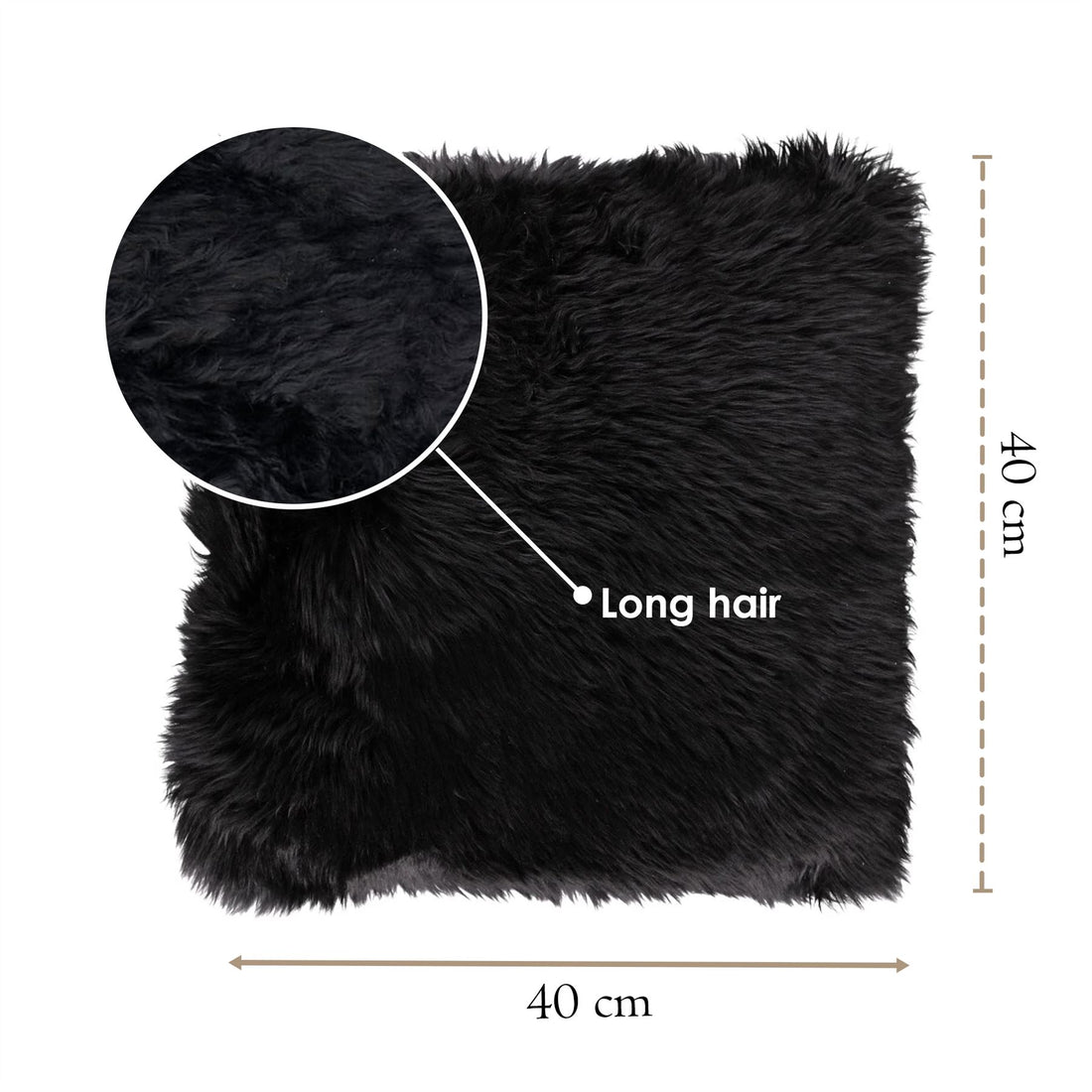 Genuine Sheepskin 40x40cm Real Wool Single Sided Cushion