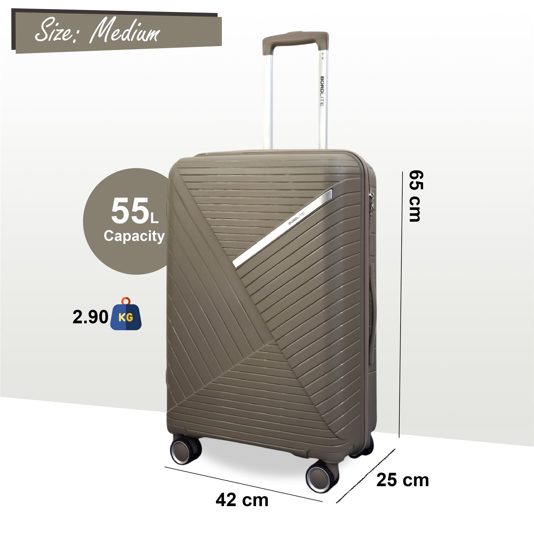Chita Medium Hard Shell Suitcase in Flesh