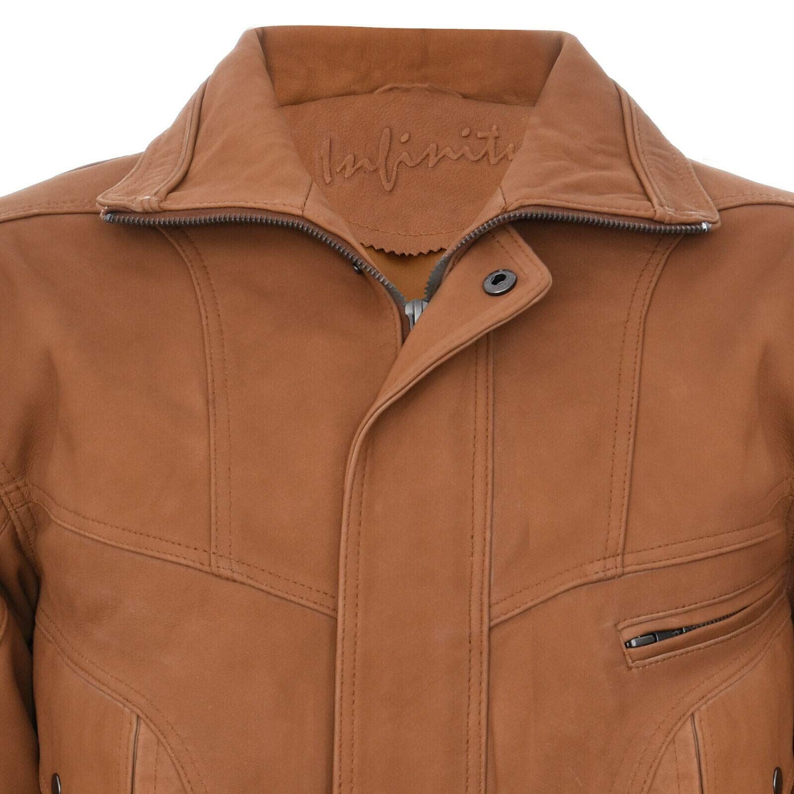 Mens Harrington Bomber Leather Jacket-Cheshunt