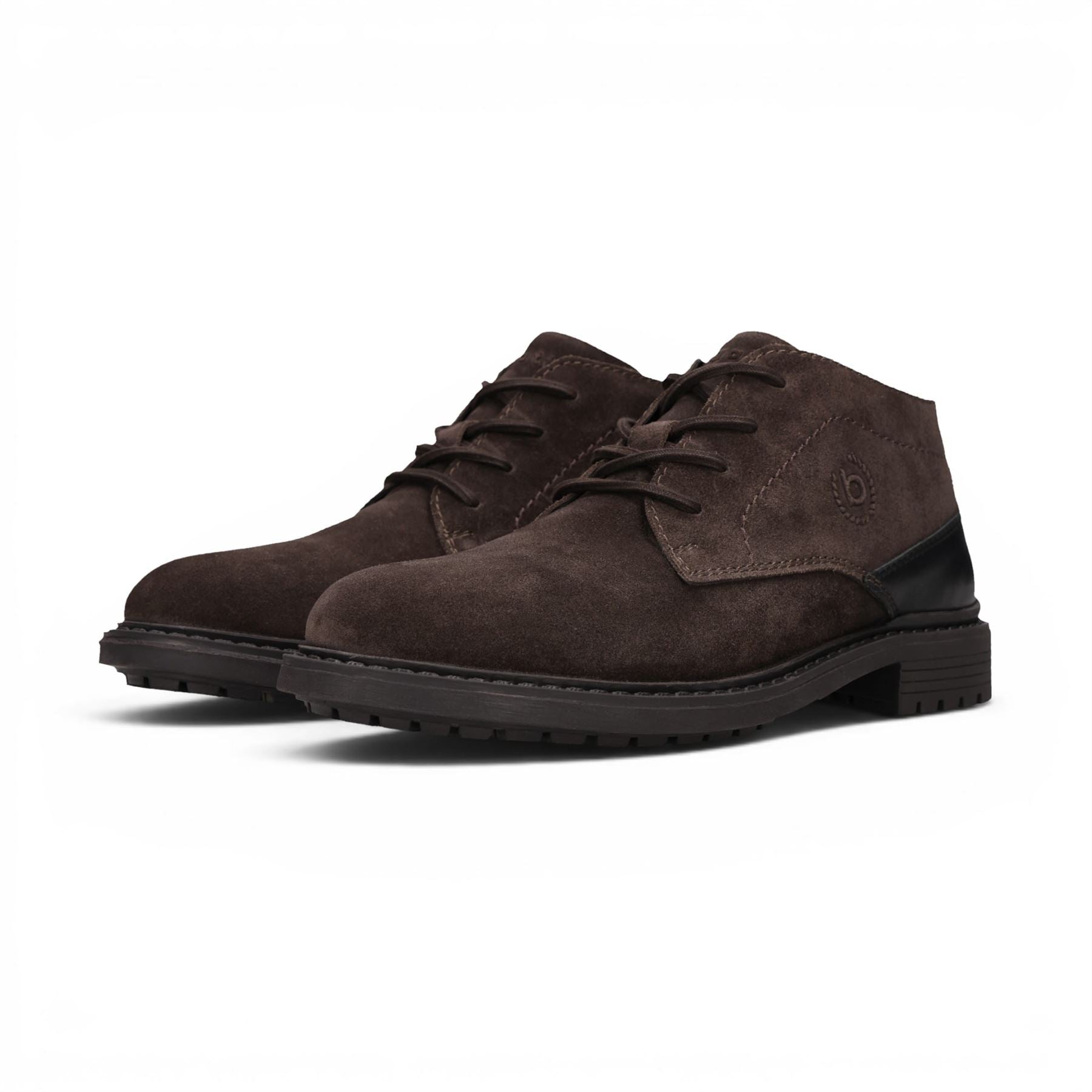 Bugatti Mens Dark Brown Suede Leather Lace-up Desert Ankle Boots - Lota