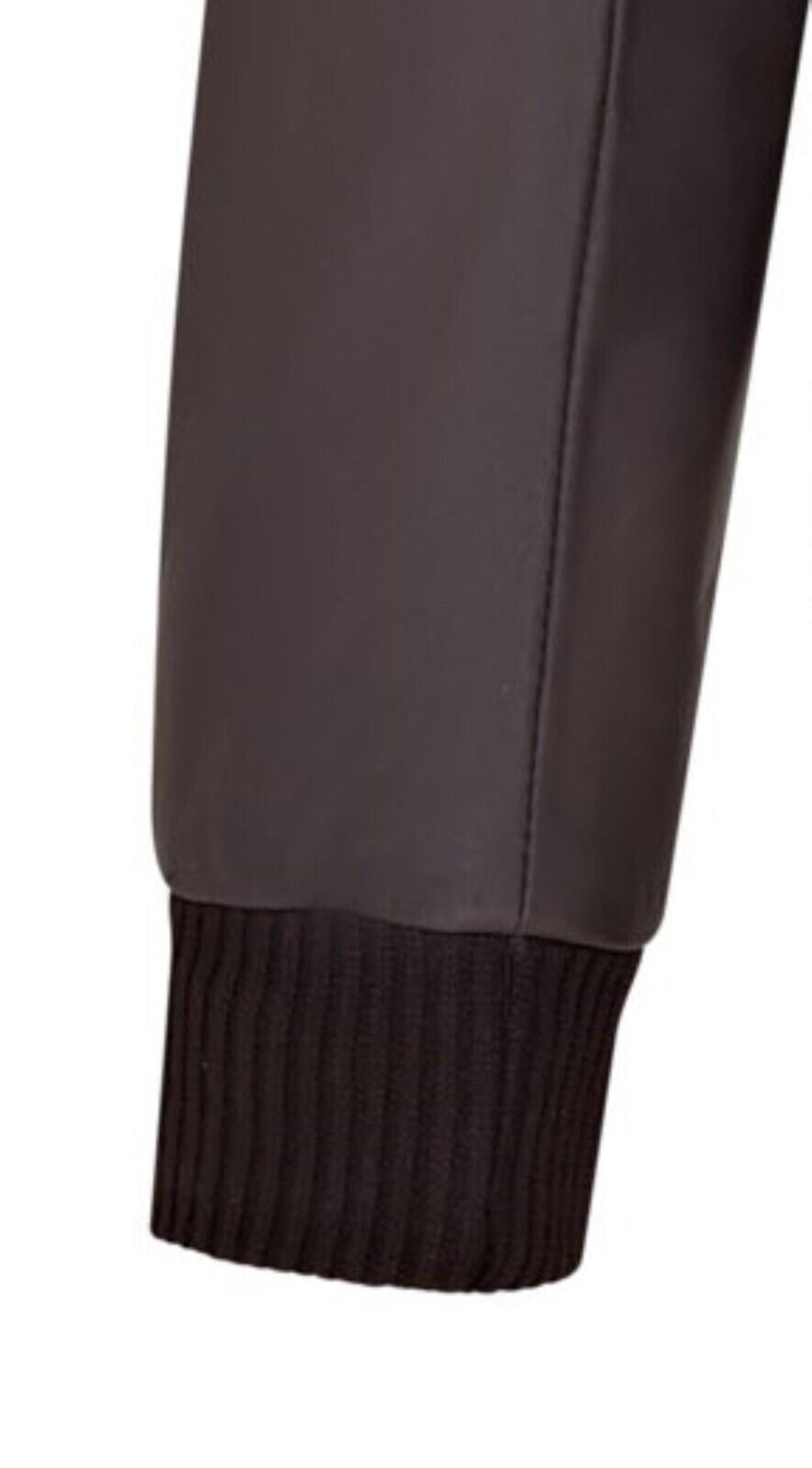 Mens Soft Leather MA-1 Varsity Bomber Jacket - Uppingham