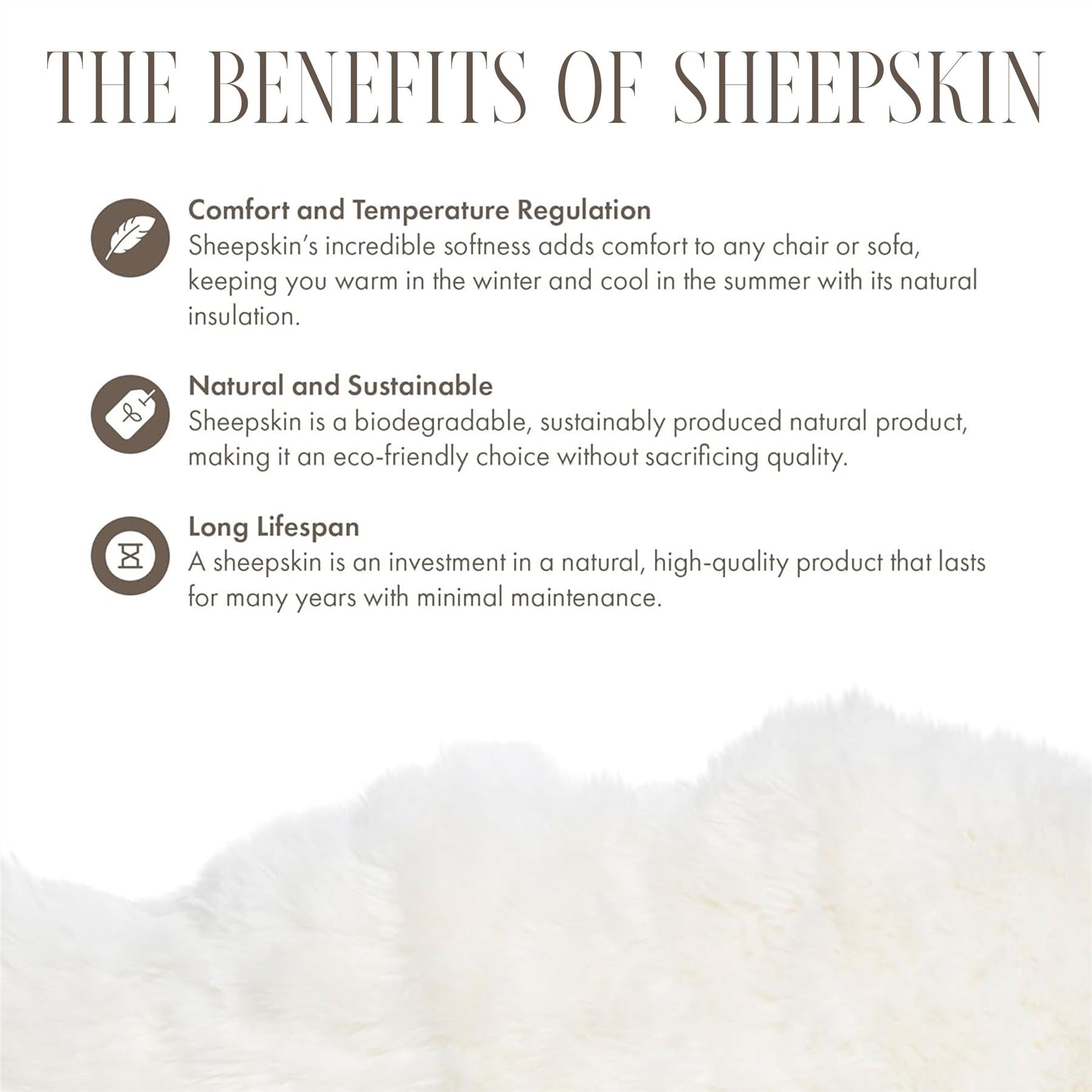 Genuine Sheepskin Natural Silky Soft Fluffy Real Wool Rug