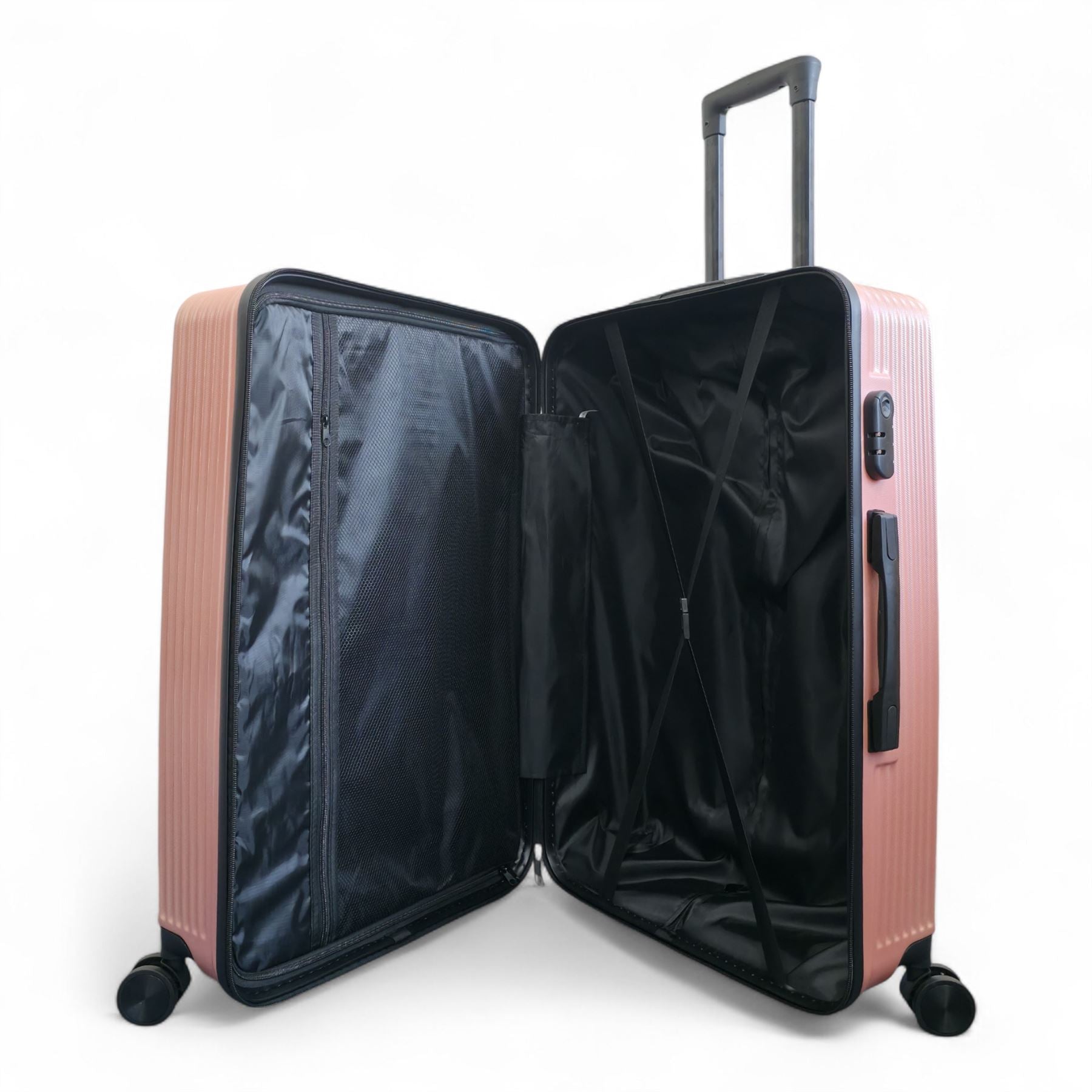 Junee Large Hard Shell Suitcase in Rose Gold