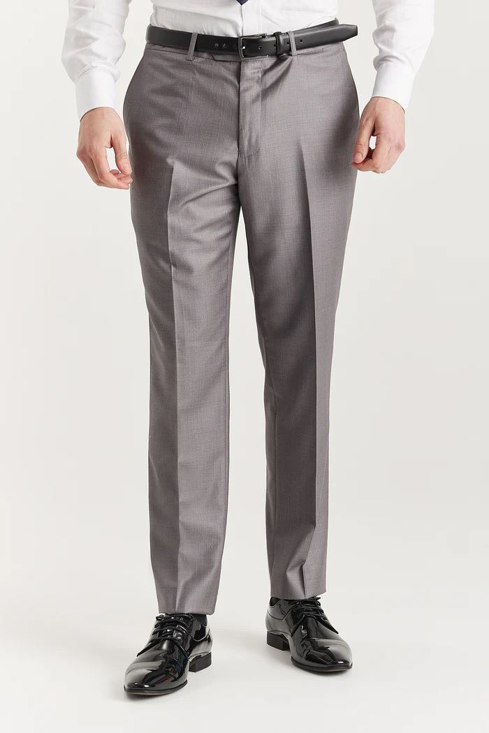 Men’s Grey Tailored Trouser Smart Formal