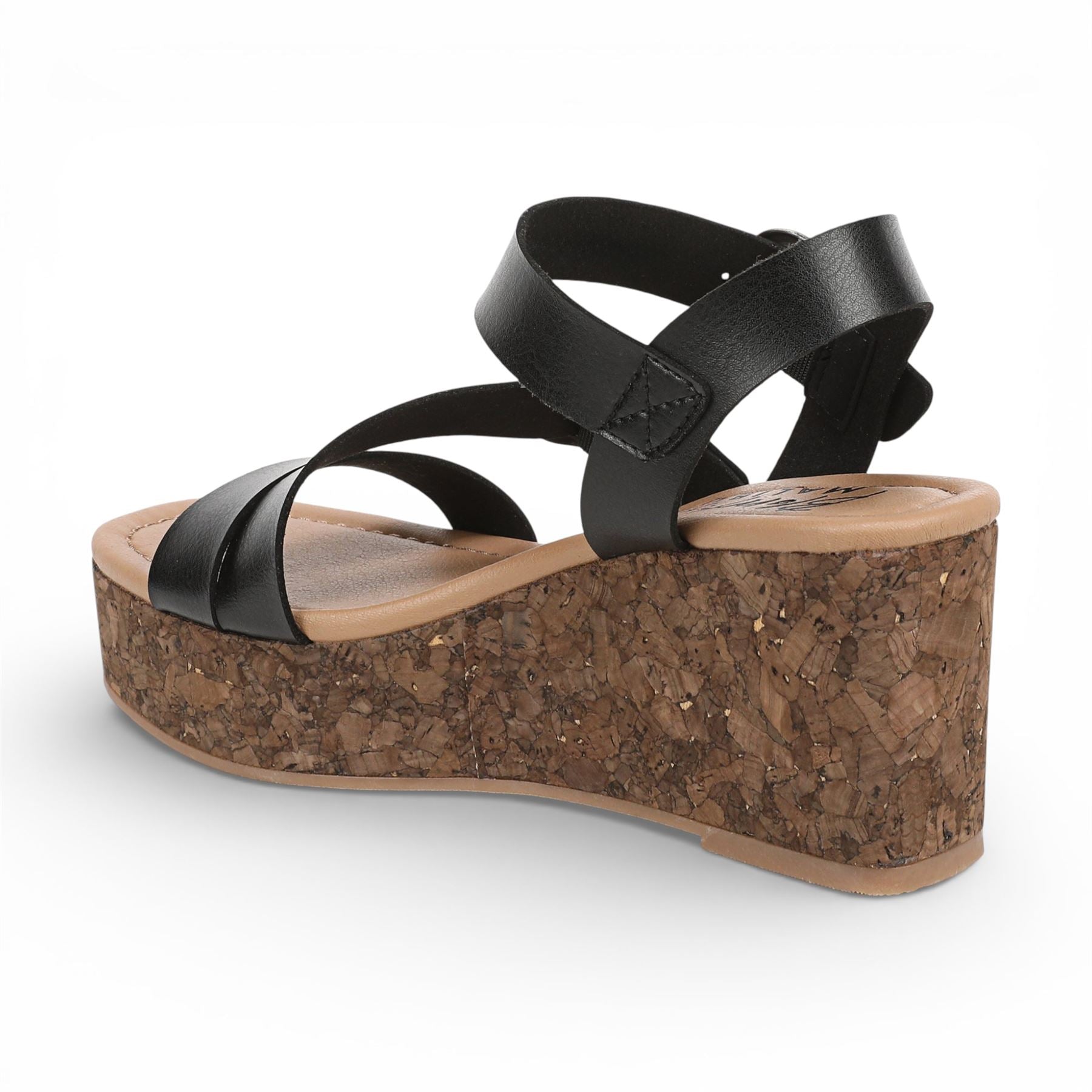 Blowfish Malibu Womens Black Wedge Strappy Espadrille Heel Sandals - Ali