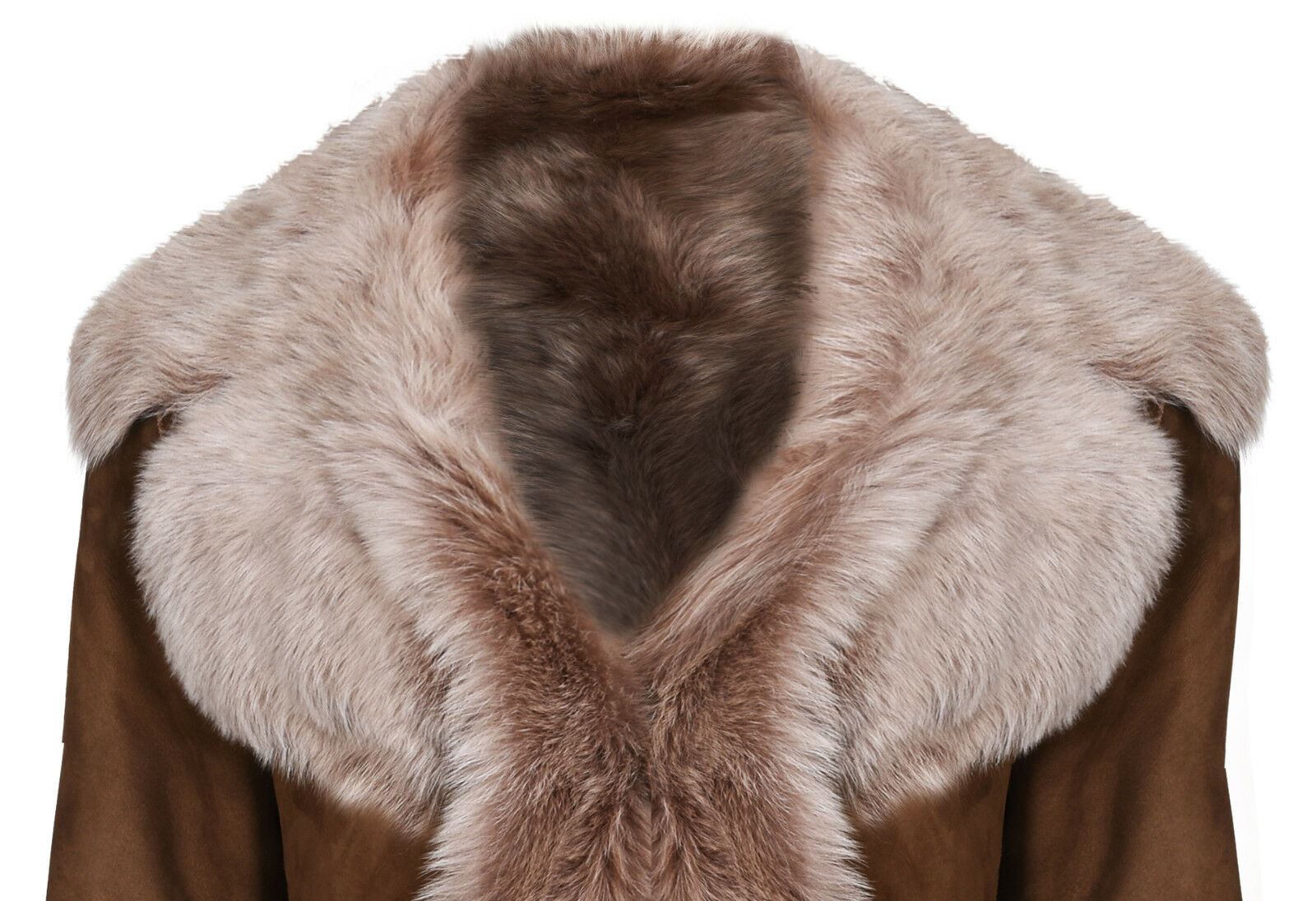 Womens Suede Toscana Sheepskin Trench Coat-Rochester