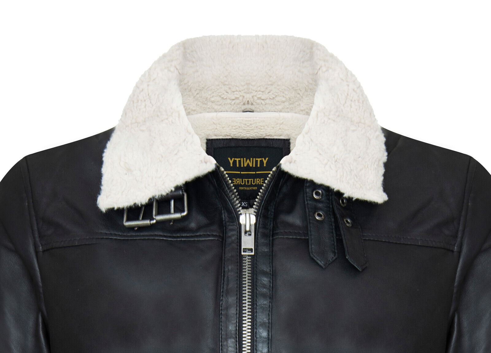 Mens Quilted Leather Biker Jacket - Thaxted