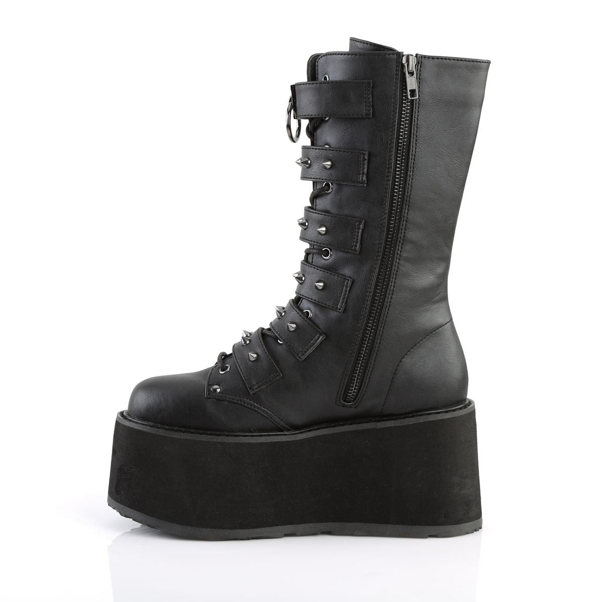 Demonia Damned 225 Black Mid Calf Platform Boots