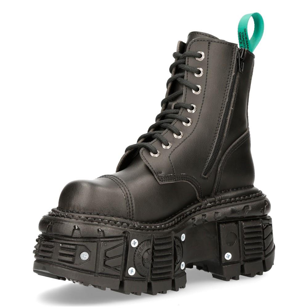 New Rock Vegan Leather Combat Platform Boots- TANKMILI083C-V2