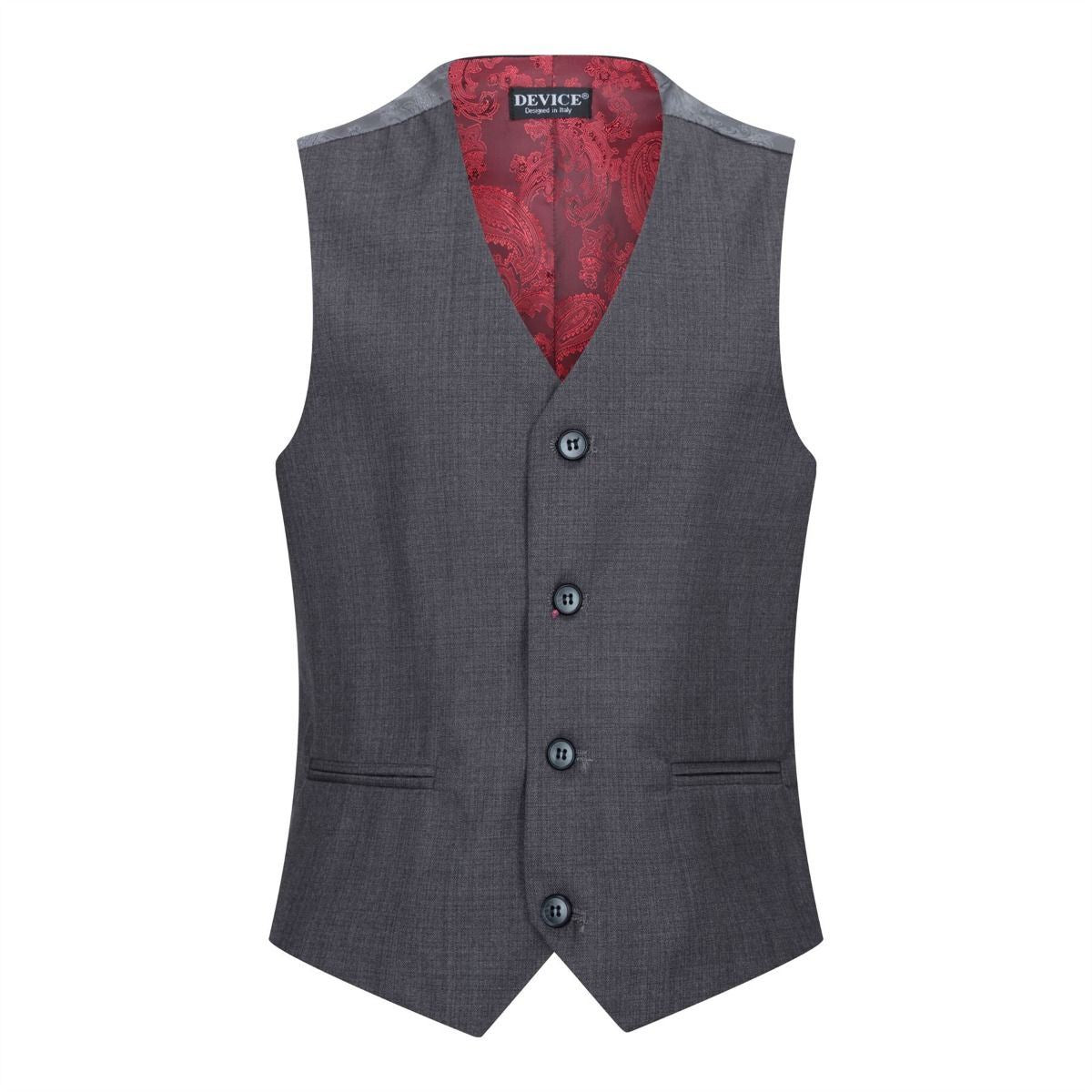Boys 3 Piece Charcoal Grey Classic Retro Suit