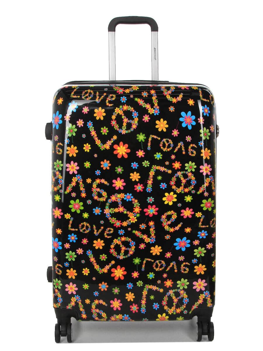 Hard Shell Printed Dual 4 Wheel Luggage Suitcase