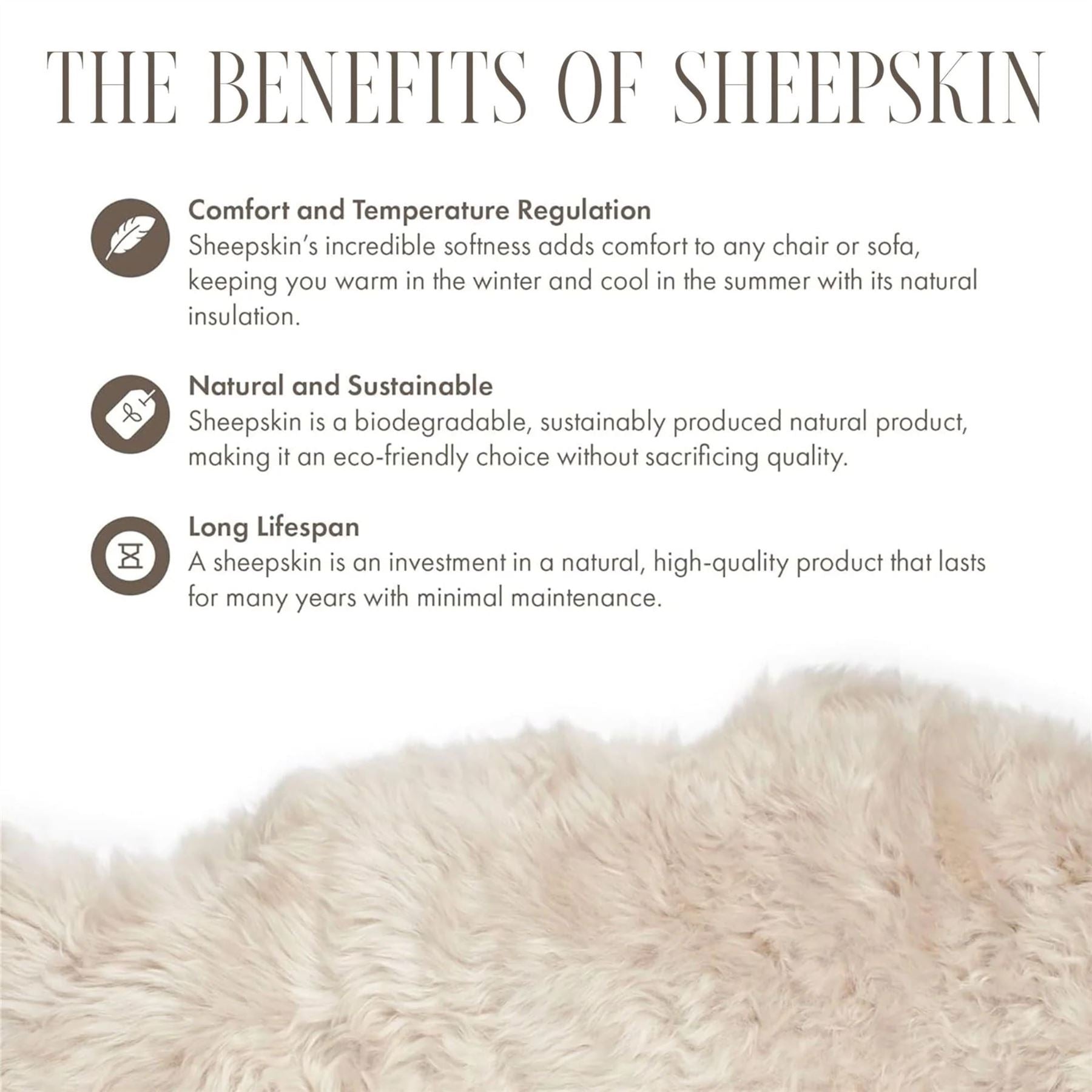 Genuine Sheepskin Quad Natural Fluffy Silky Soft Real Wool Rug