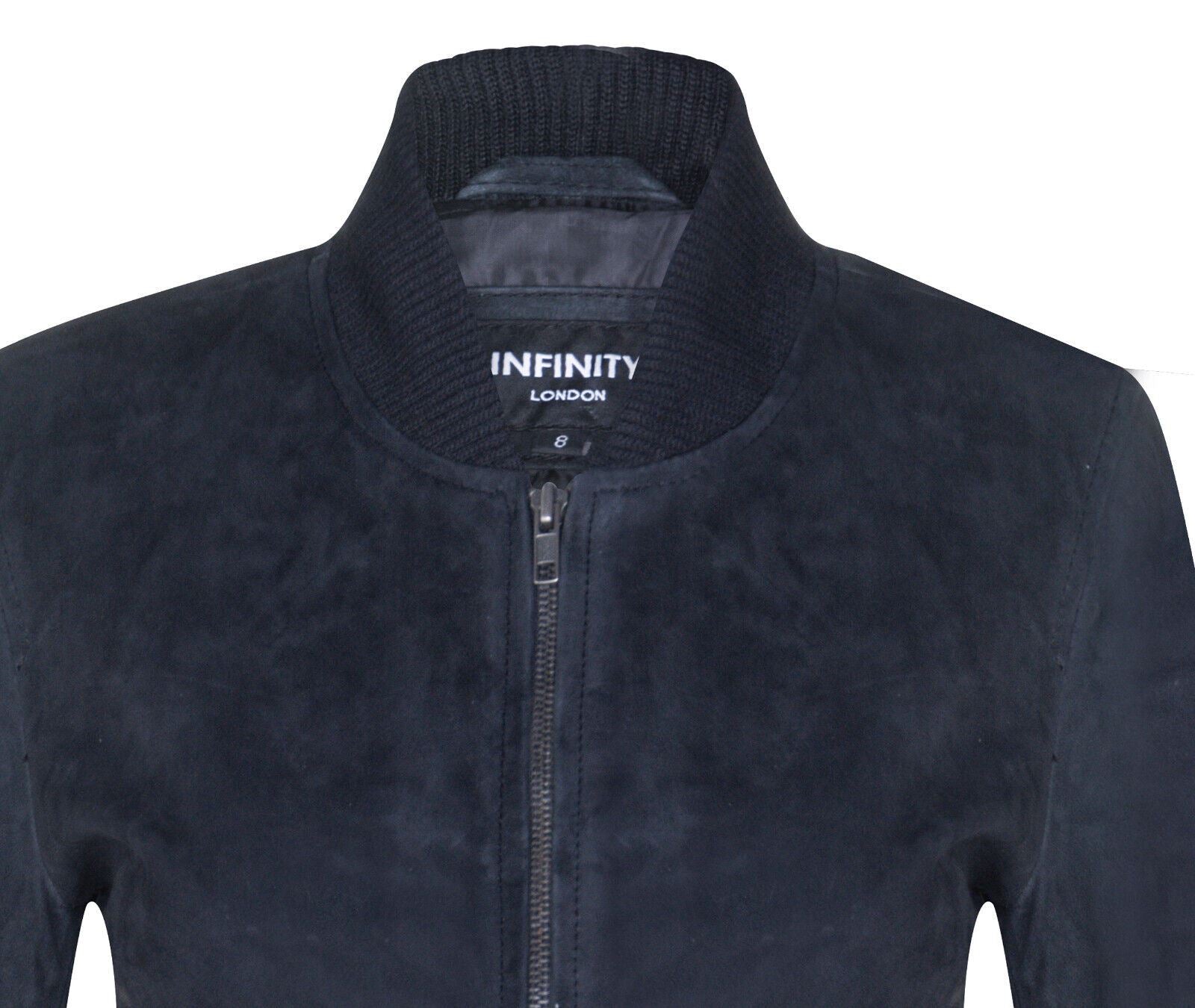 Womens Classic MA-1 Suede Bomber Jacket-Newbury - Upperclass Fashions