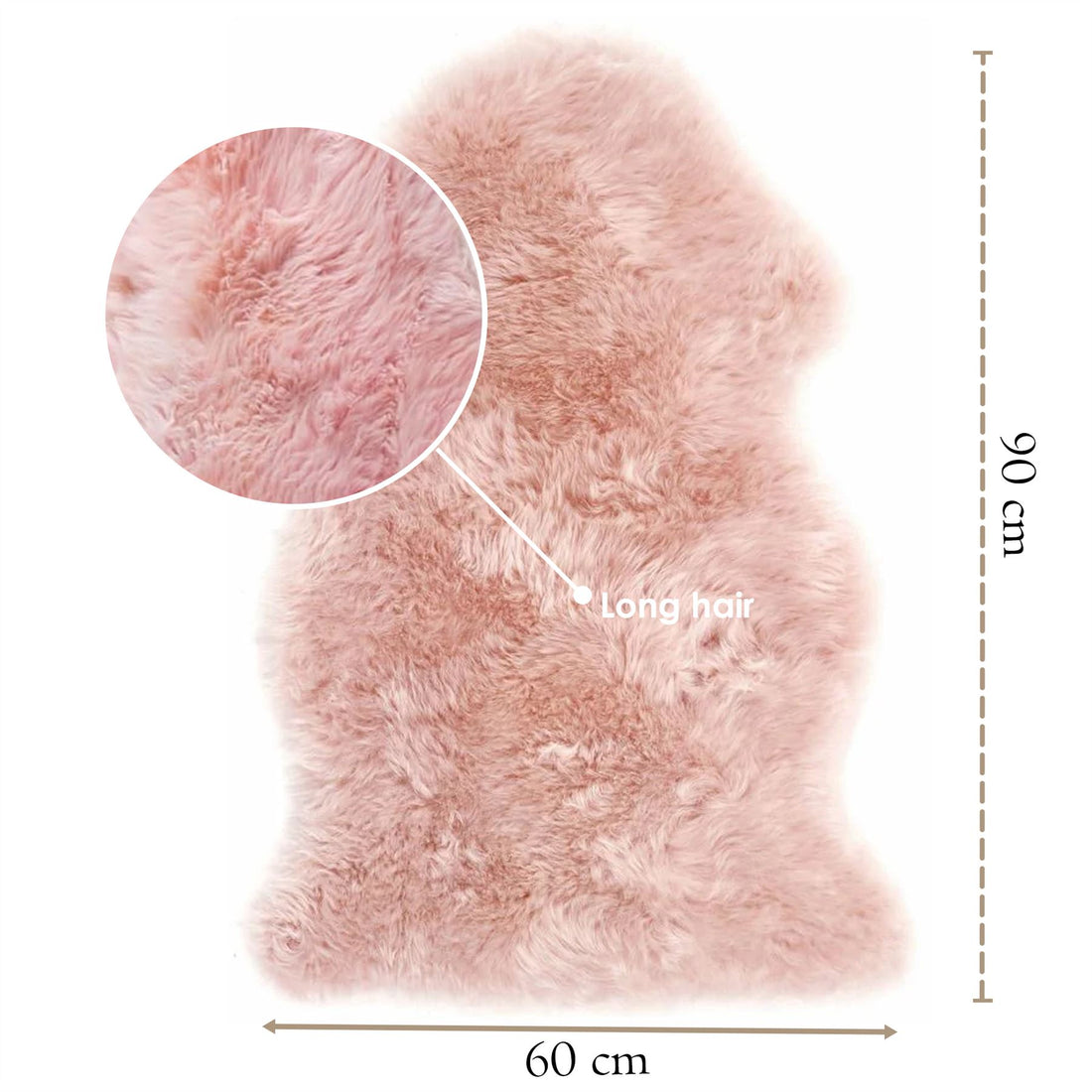 Genuine Sheepskin Natural Silky Soft Fluffy Real Wool Rug