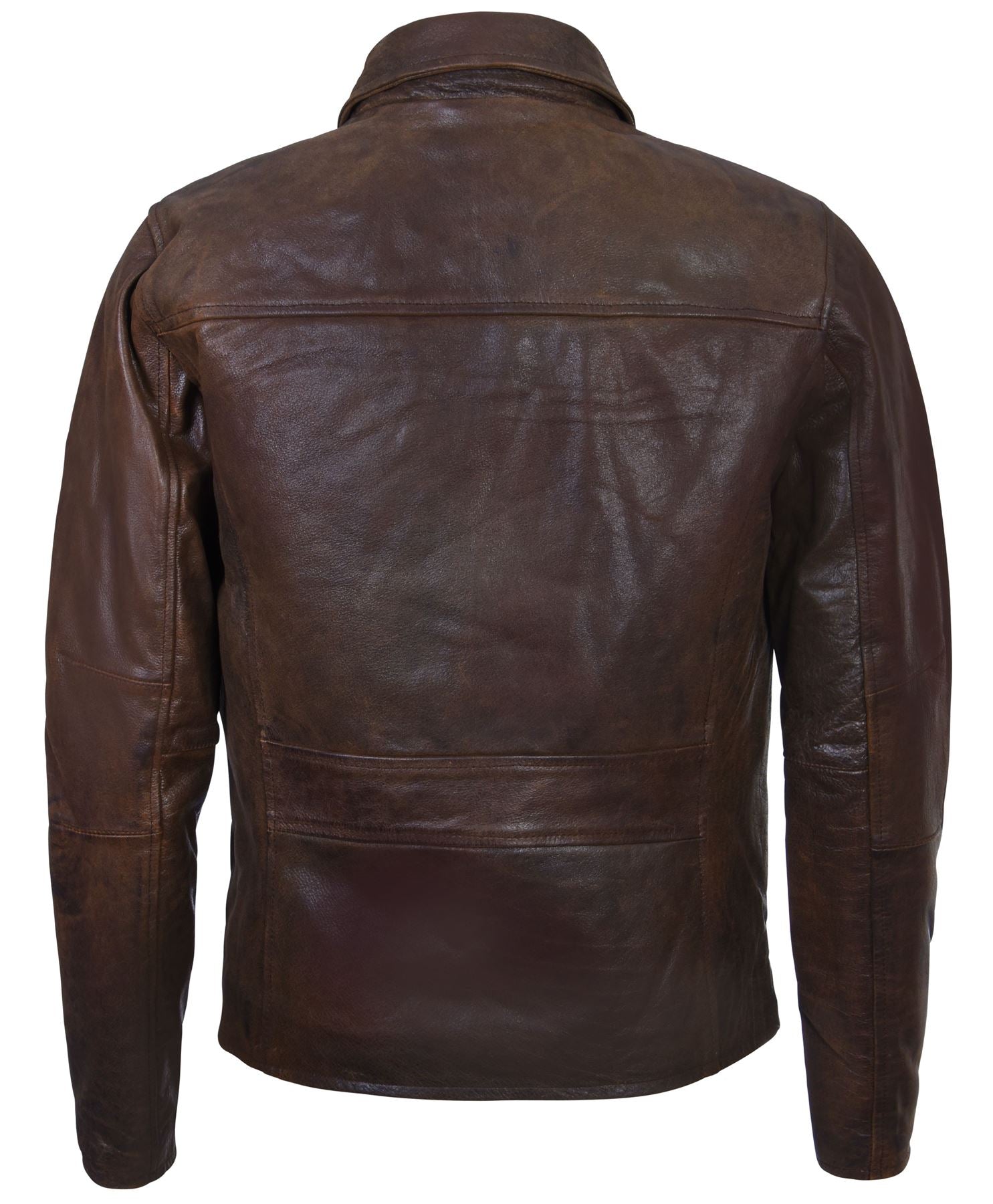 Mens Cow Hide Harrington Leather Biker Jacket-Sleaford