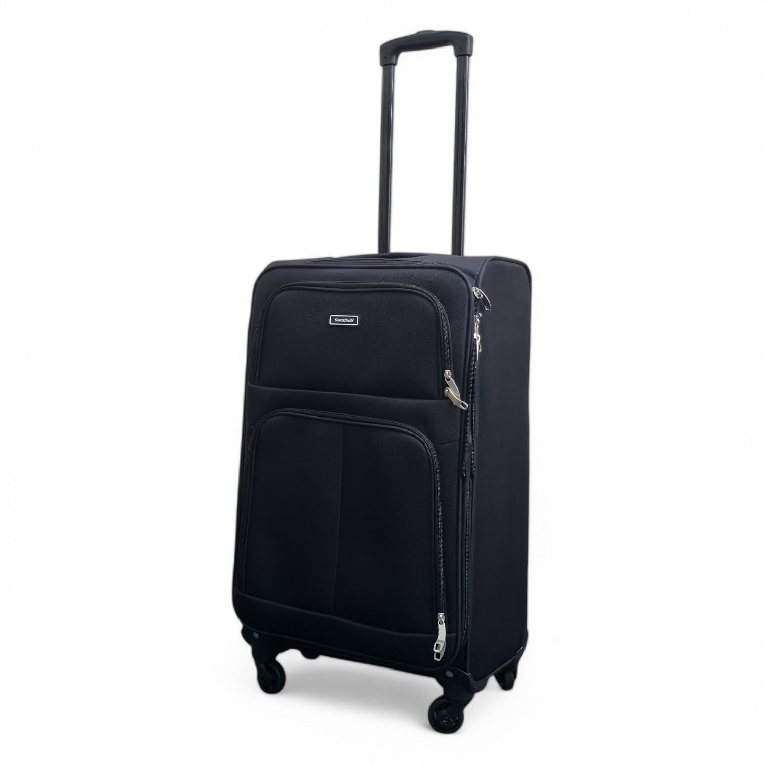 Tahara Medium Soft Shell Suitcase in Black