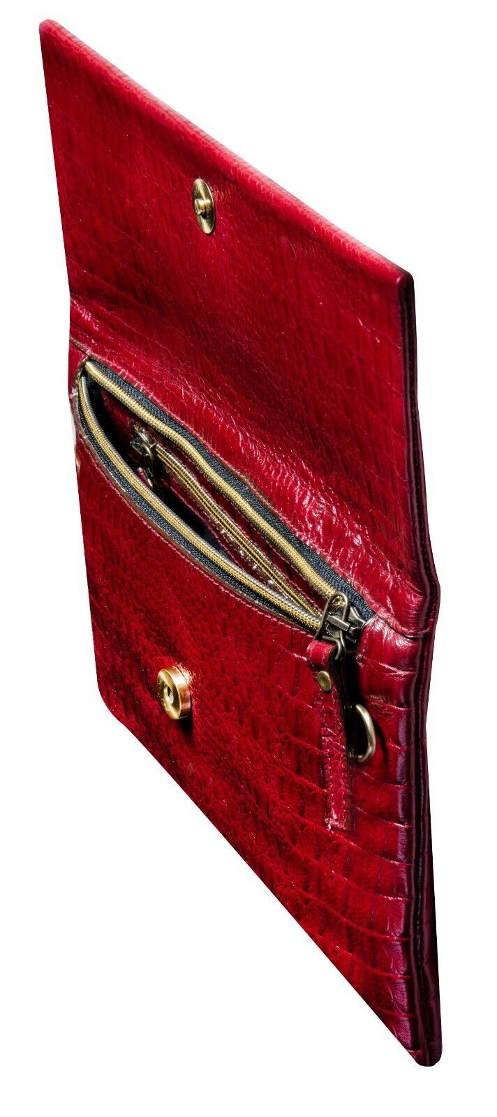 Womens Leather Clutch Shoulder Cross Body Printed Cowhide Bag