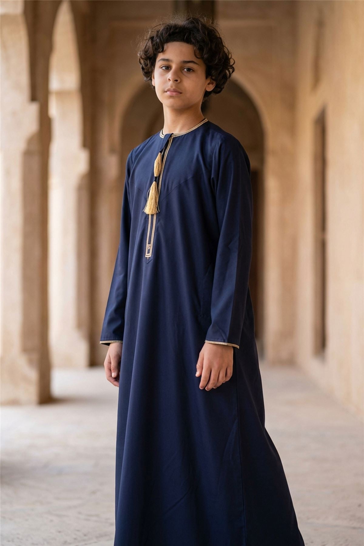 Kids Boys Ramadan Moroccan Thobe Robe Emirati Eid Jubba- TT-003