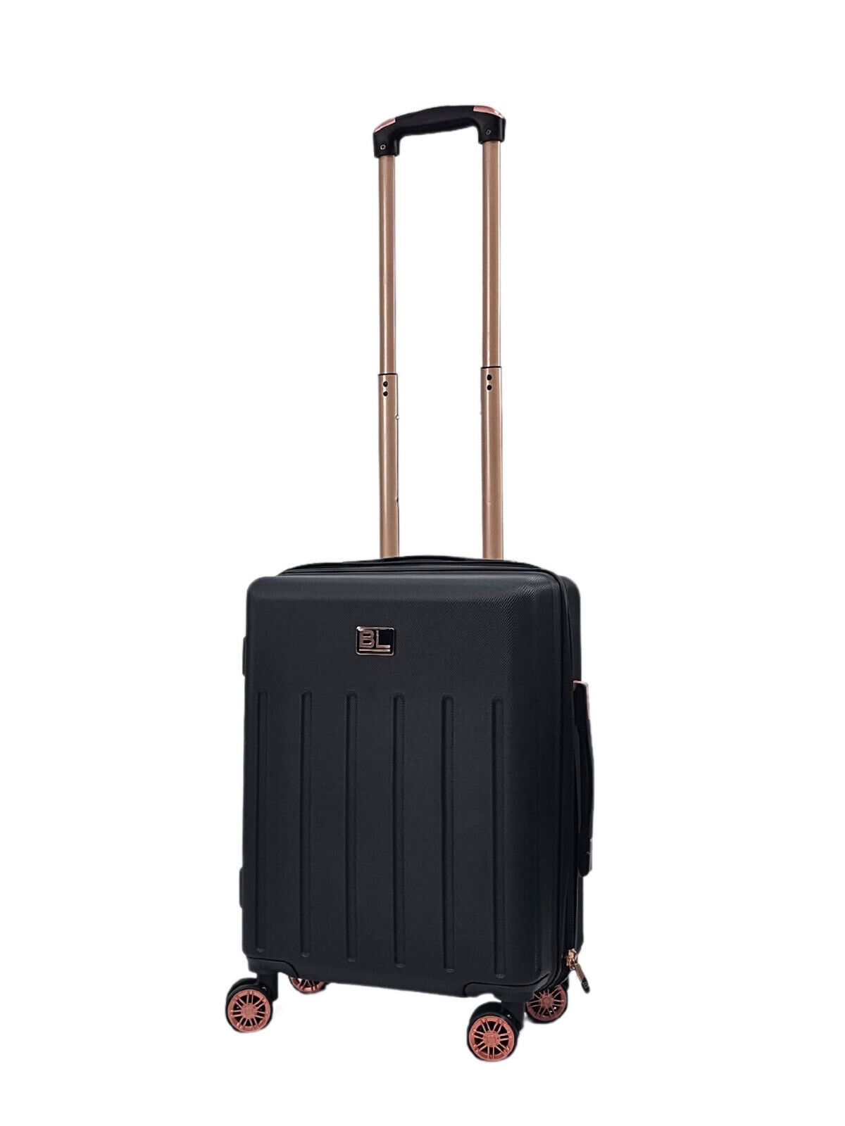 Lightweight Black Hard Shell ABS Suitcase Set Luggage Travel Cabin Case Bags