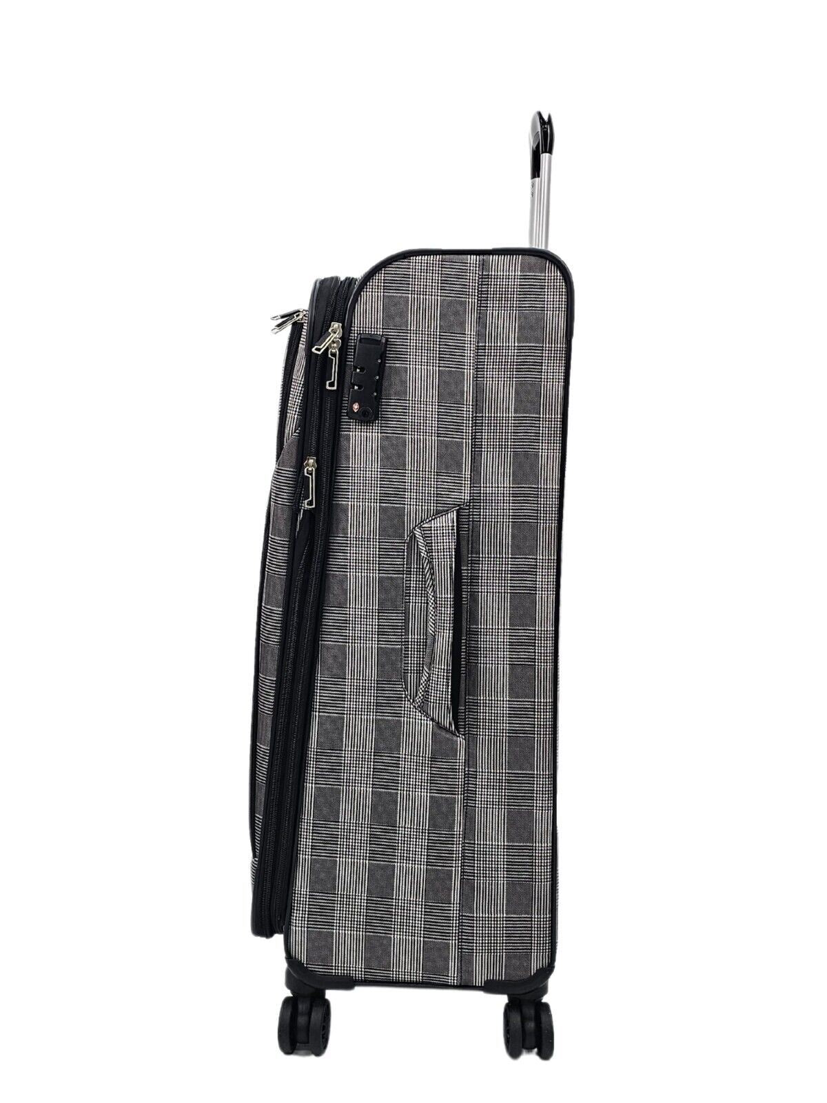 Ashville Large Soft Shell Suitcase in Stripe
