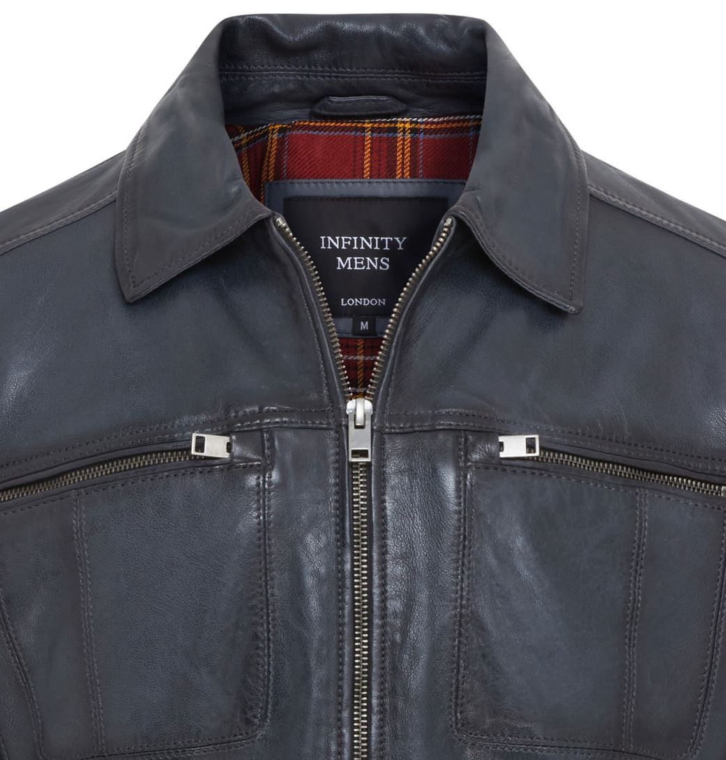 Mens Classic Leather Biker Jacket - Bettles