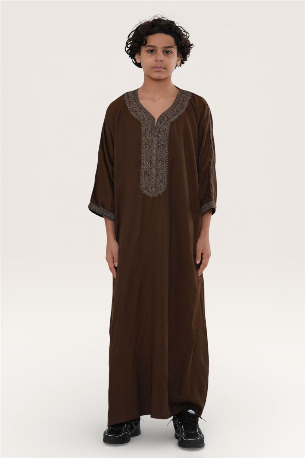 Kids Boys Ramadan Moroccan Thobe Robe Djellaba Gandoura Eid Jubba- K-HM67