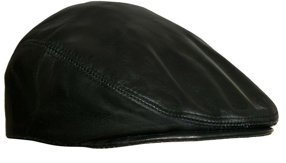 Mens Flat Hat Leather Peaky Blinders Beret Newsboy Gatsby Golf Cabbie Cap - Upperclass Fashions 