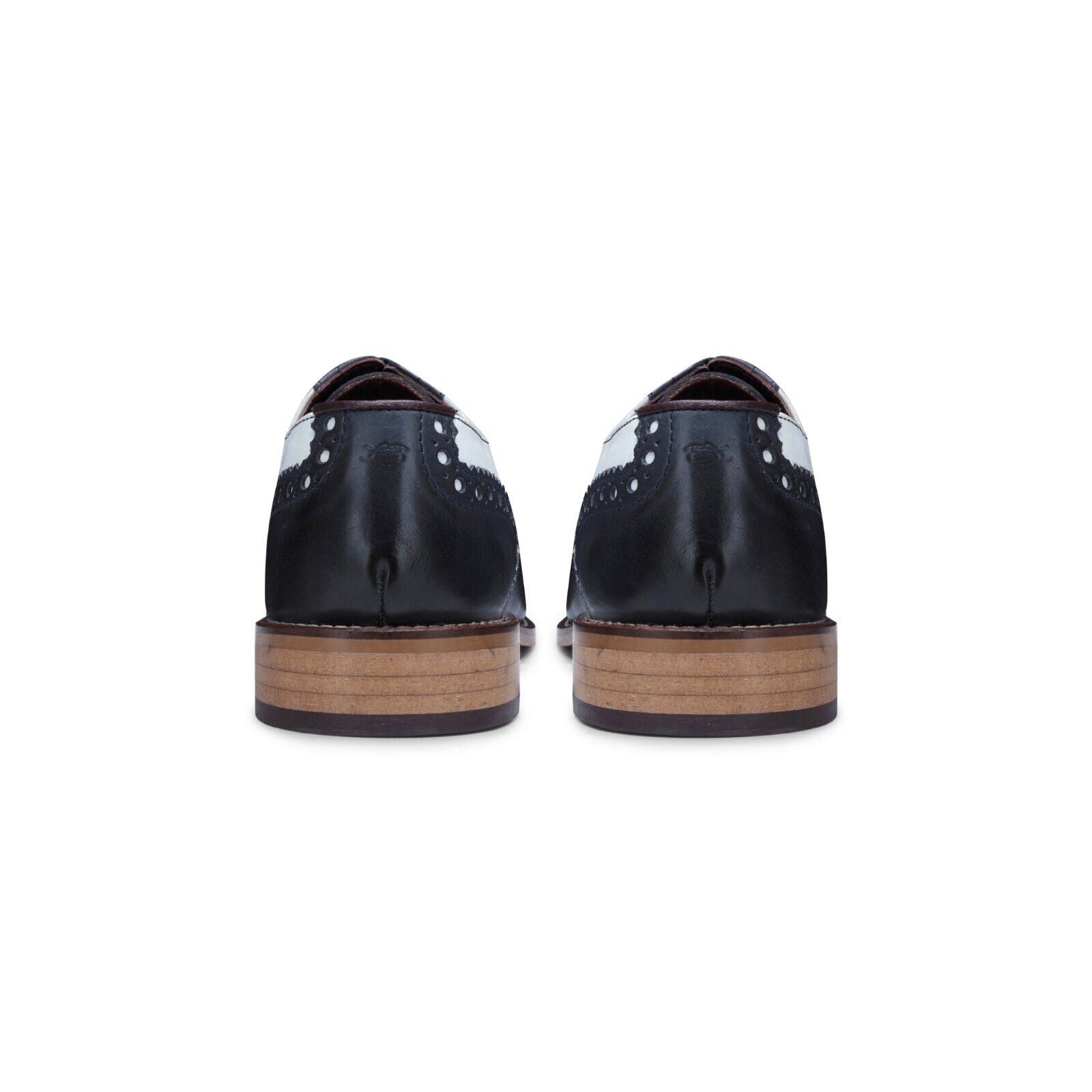 Mens Classic Oxford Navy/White Leather Gatsby Brogue Shoes