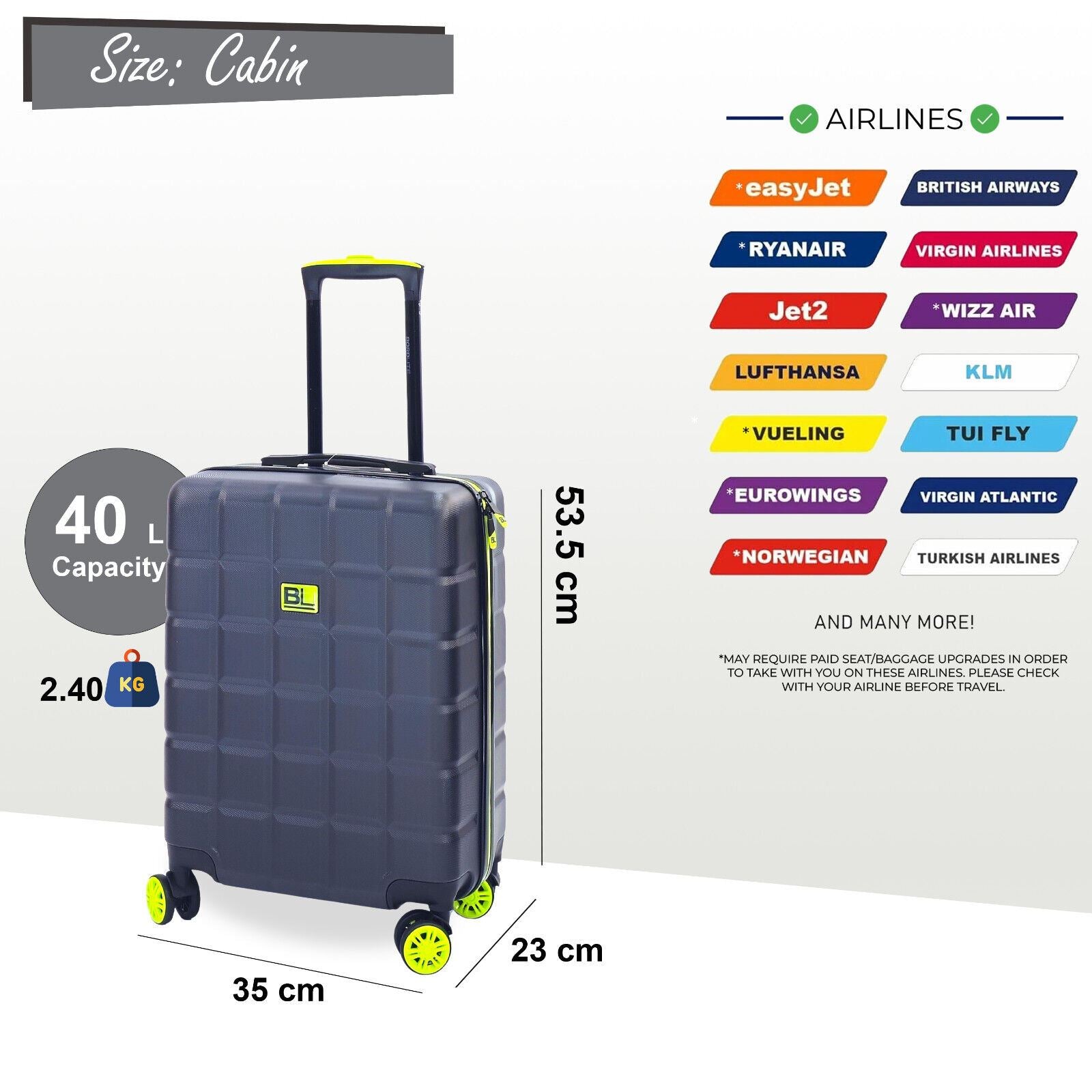 Hard Shell Travel Suitcase Set Cabin Luggage Bag