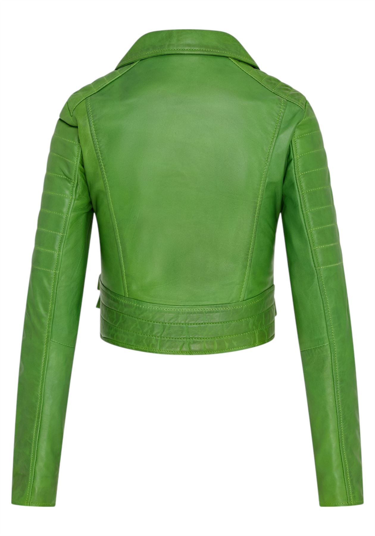 Womens Brando Cropped Leather Jacket-Longtown