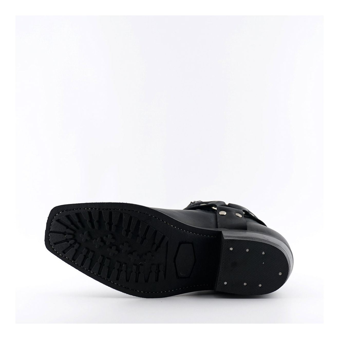 Grinders Unisex Black Western Leather Boots-Renegade Lo