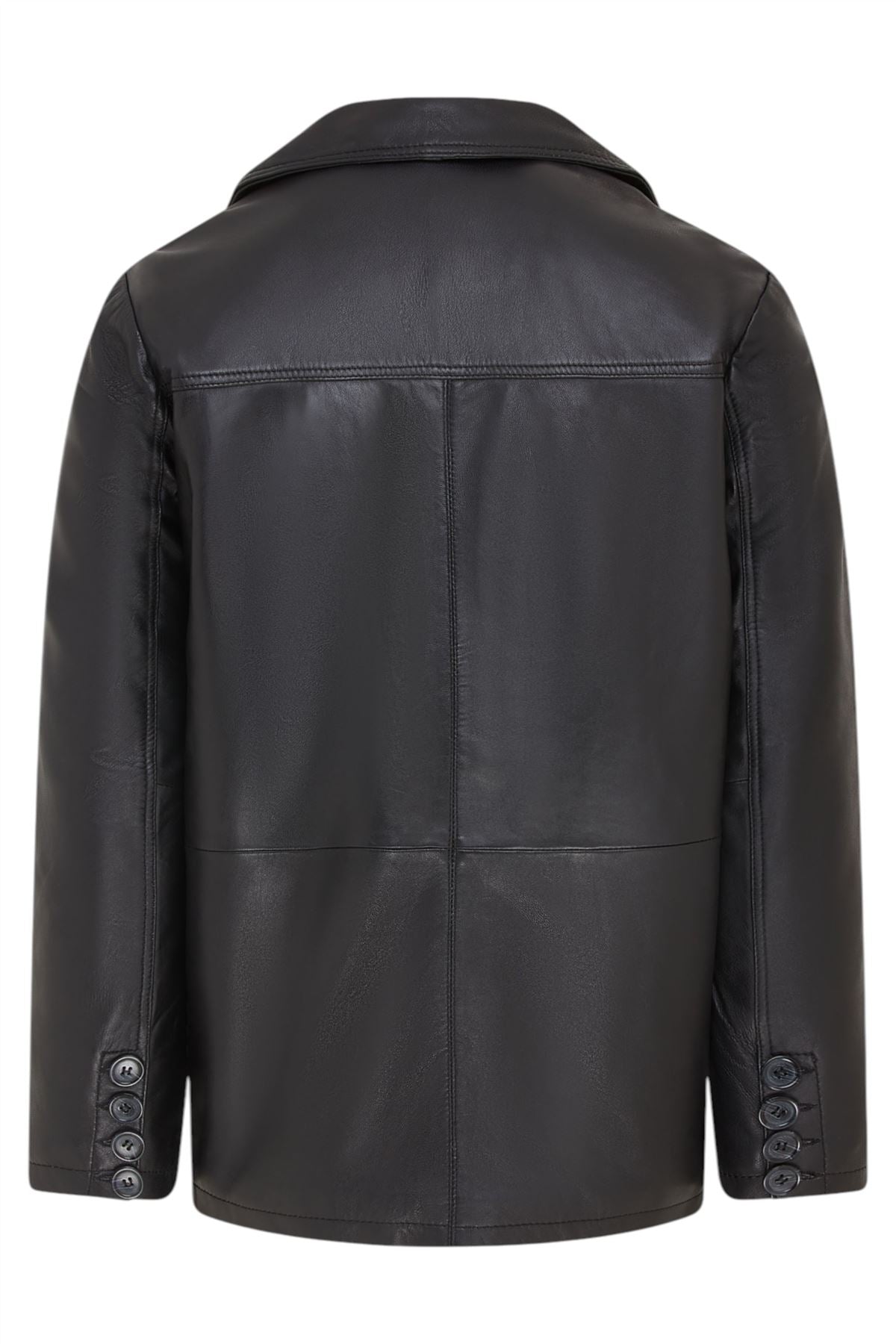 Men’s 4 Button Italian Leather Blazer Jacket - Loxton