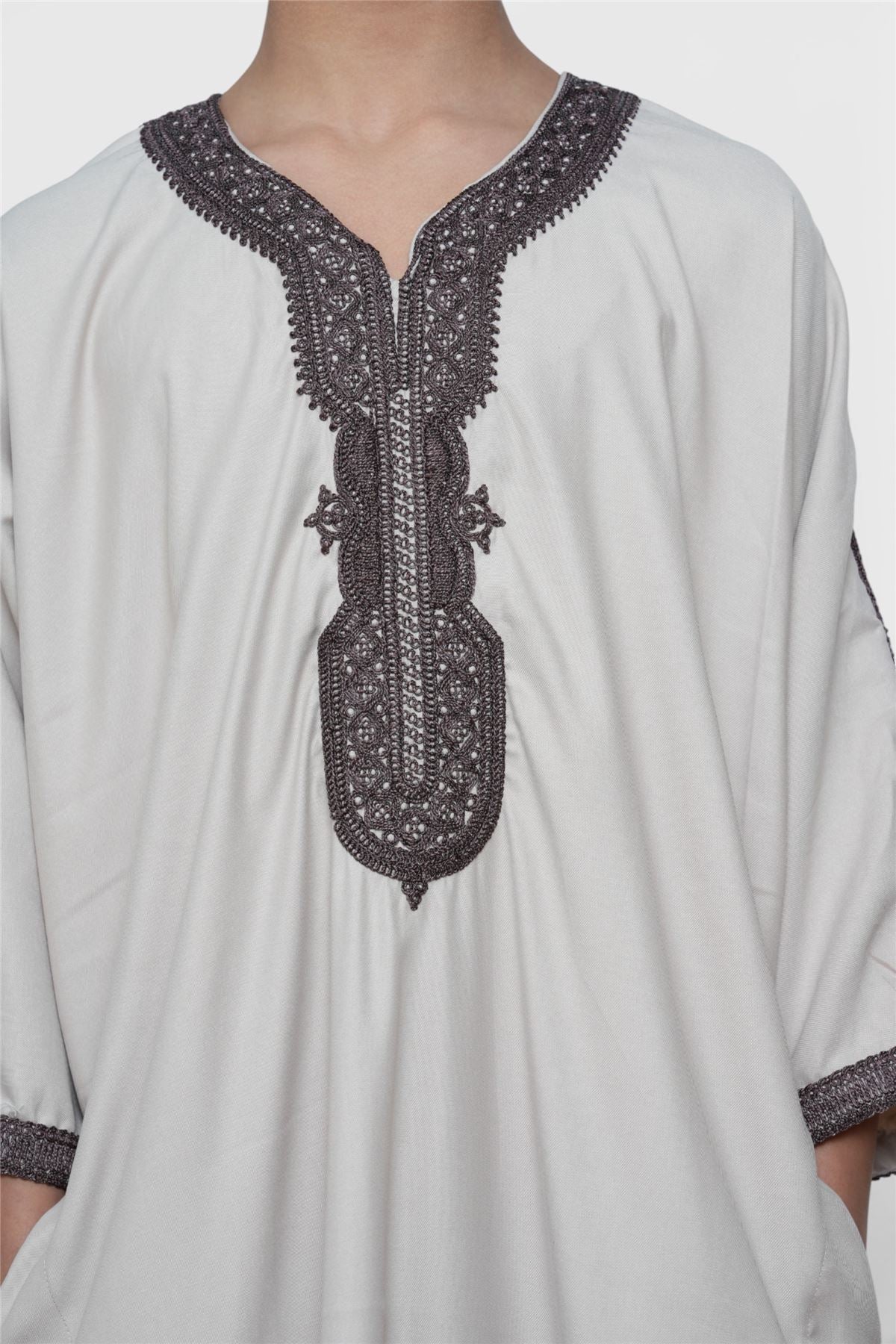 Kids Boys Moroccan Thobe Robe Djellaba Gandoura Eid Jubba- K-HM66