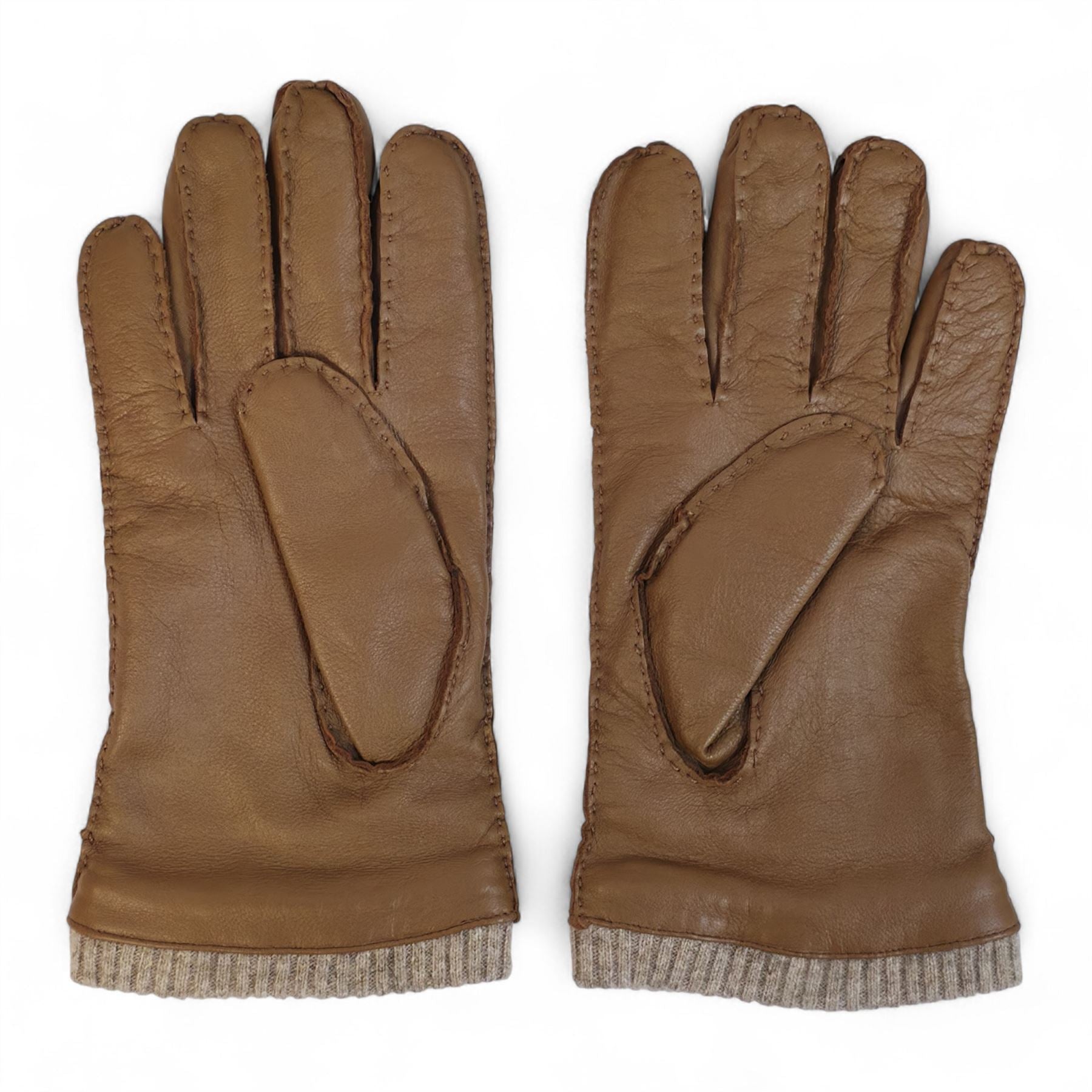 Men’s Italian Leather Warm Wool Lining Winter Gloves - M-LGV-405