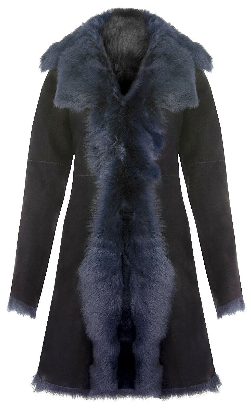 Womens Suede Toscana Sheepskin Trench Coat-Rochester