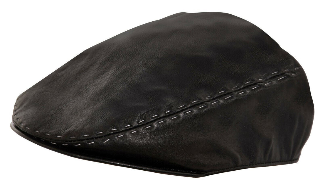 Mens Flat Hat Leather Peaky Blinders Beret Newsboy Gatsby Golf Cabbie Cap